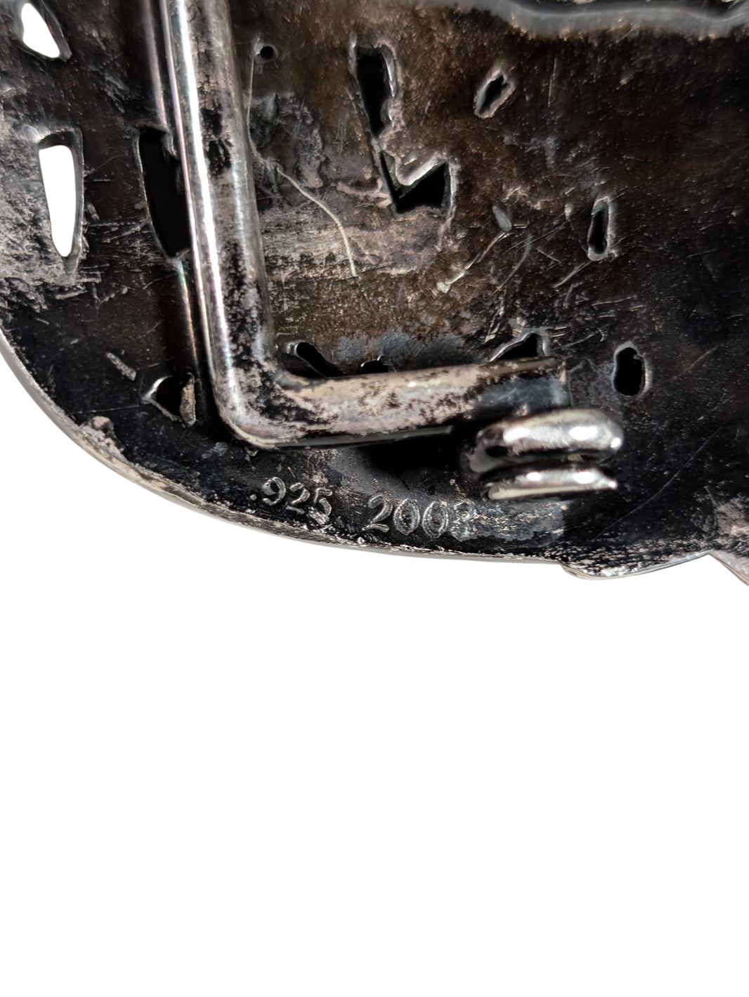 chrome hearts cemetery cross buckle detail black rhodium silver accessory rare collectible