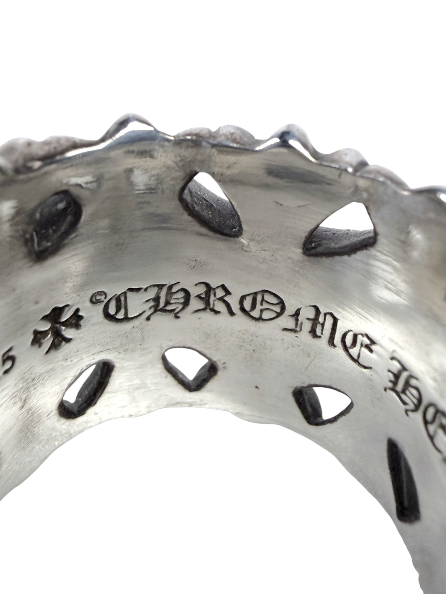 Chrome Hearts .925 Silver Cross Band Ring
