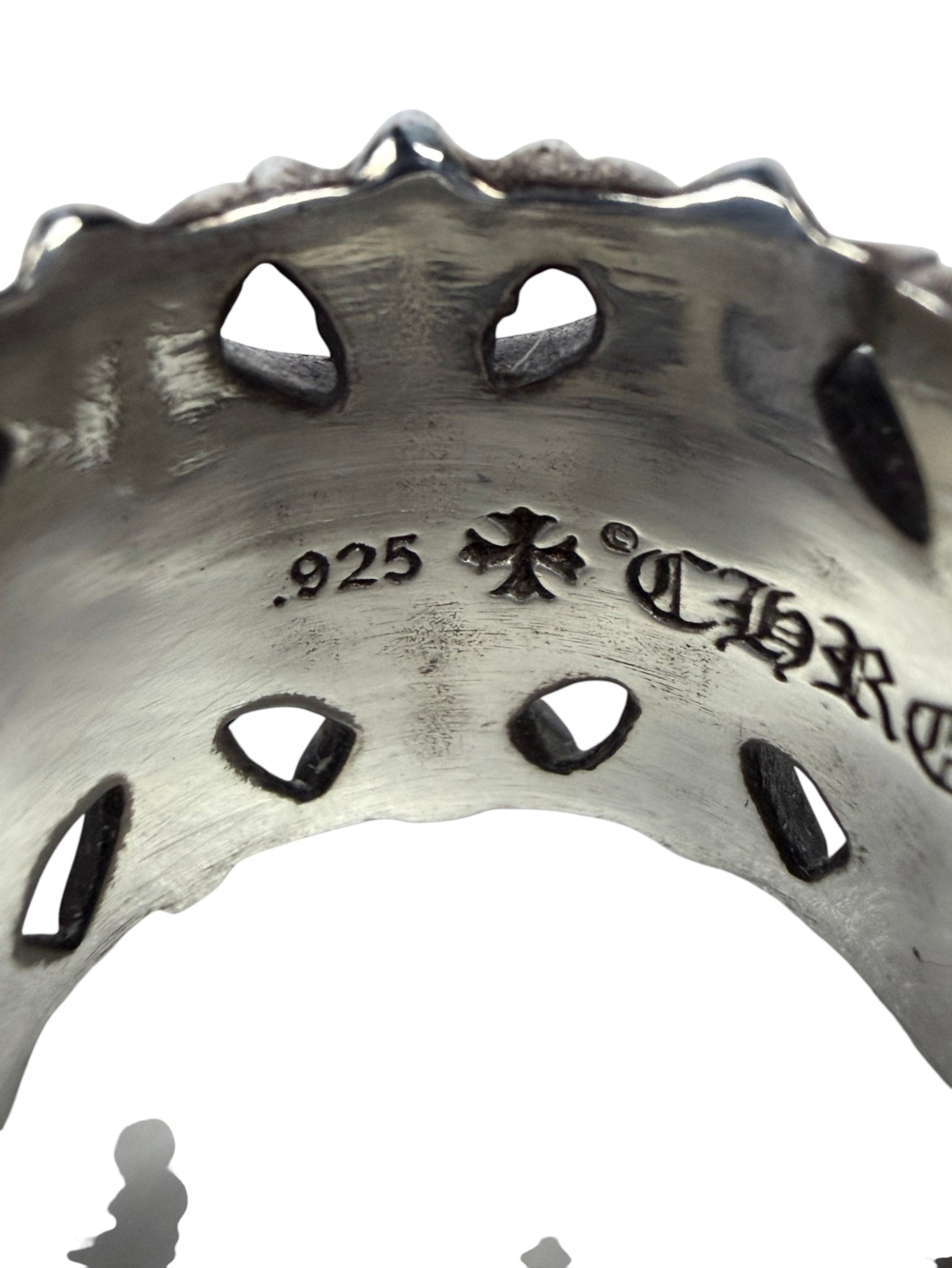 Blackened Silver Cemetery Cross Chrome Hearts Ring