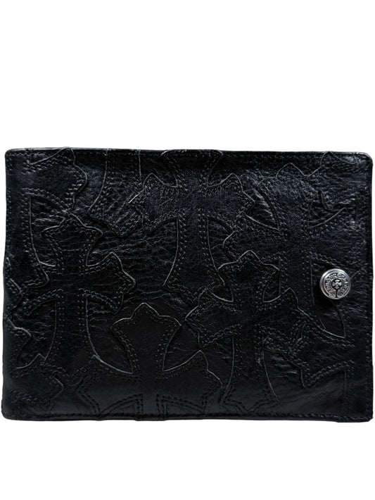 Chrome Hearts Cemetery Cross Patch Snap Bi-Fold Wallet Authentic Wallets
