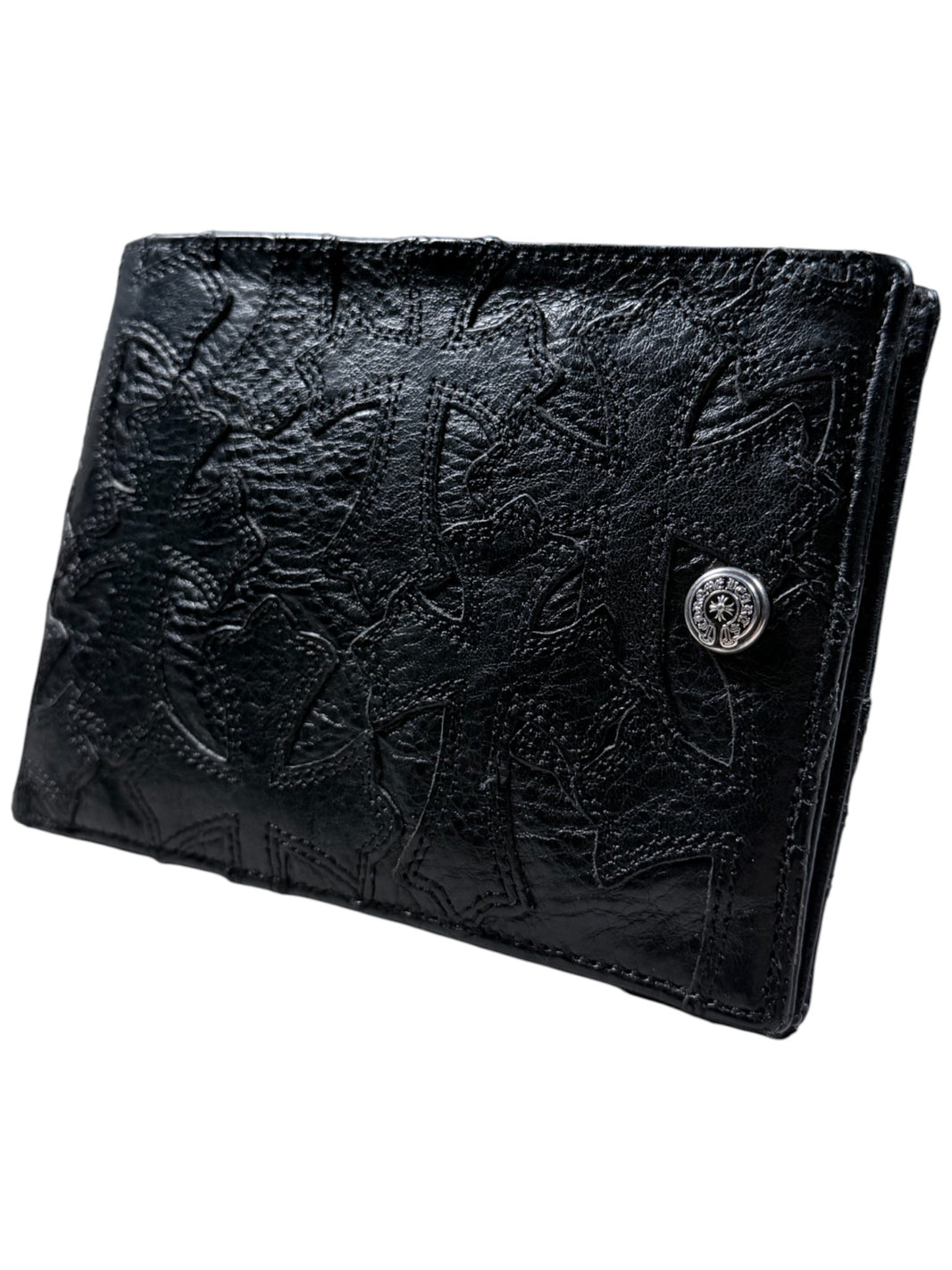 Chrome Hearts Cemetery Cross Patch Snap Bi-Fold Wallet Verified YP Collective