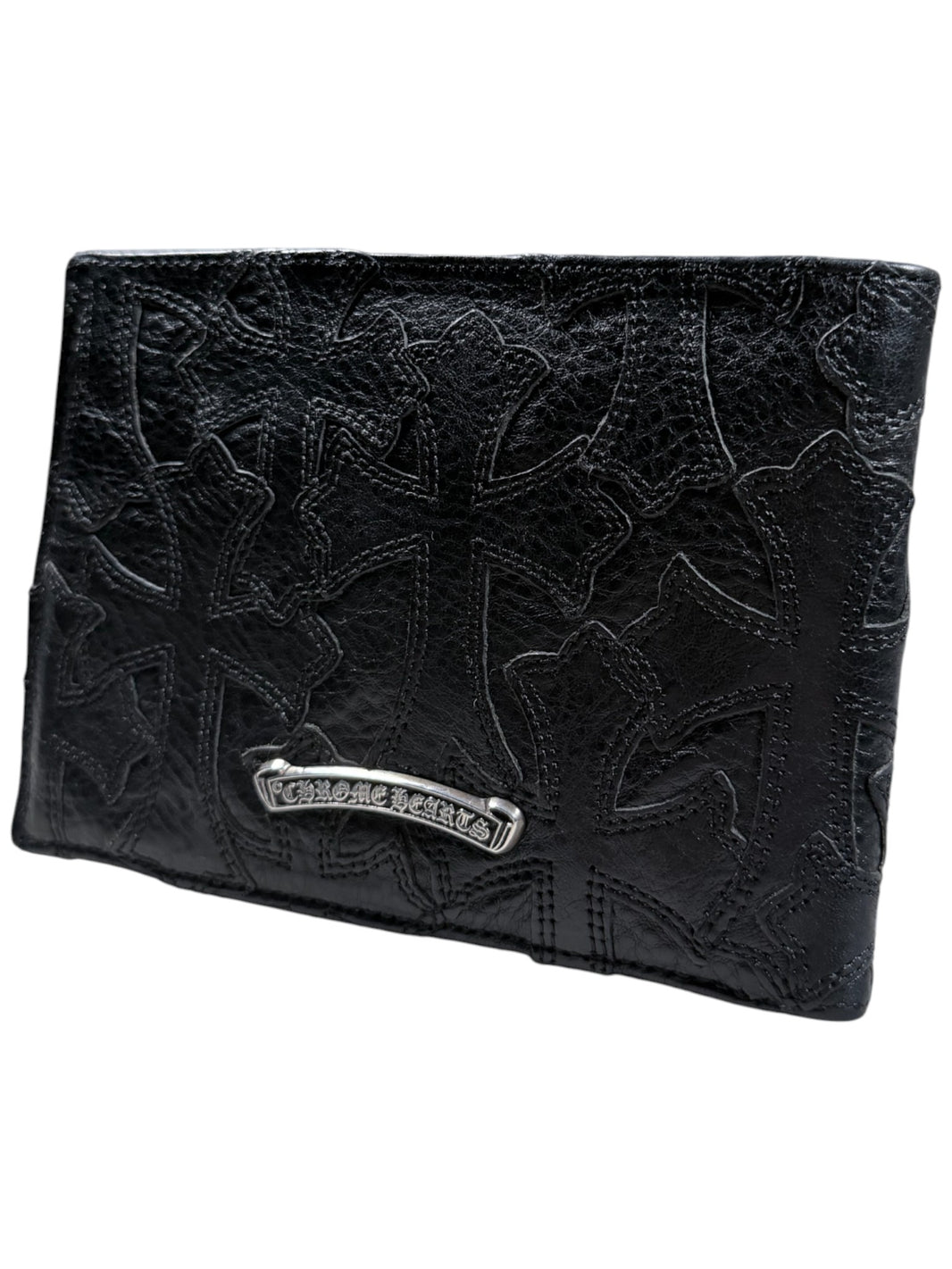 Chrome Hearts Cemetery Cross Patch Snap Bi-Fold Wallet Archival