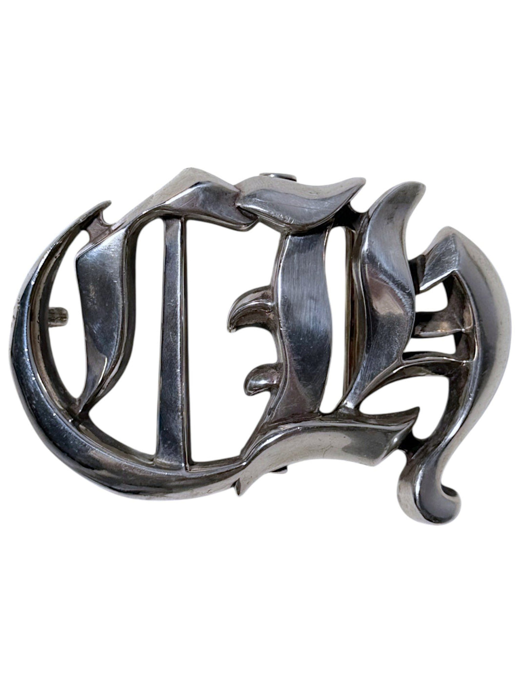 .925 Sterling Silver Belt Buckle Cut-Out CH Chrome Hearts