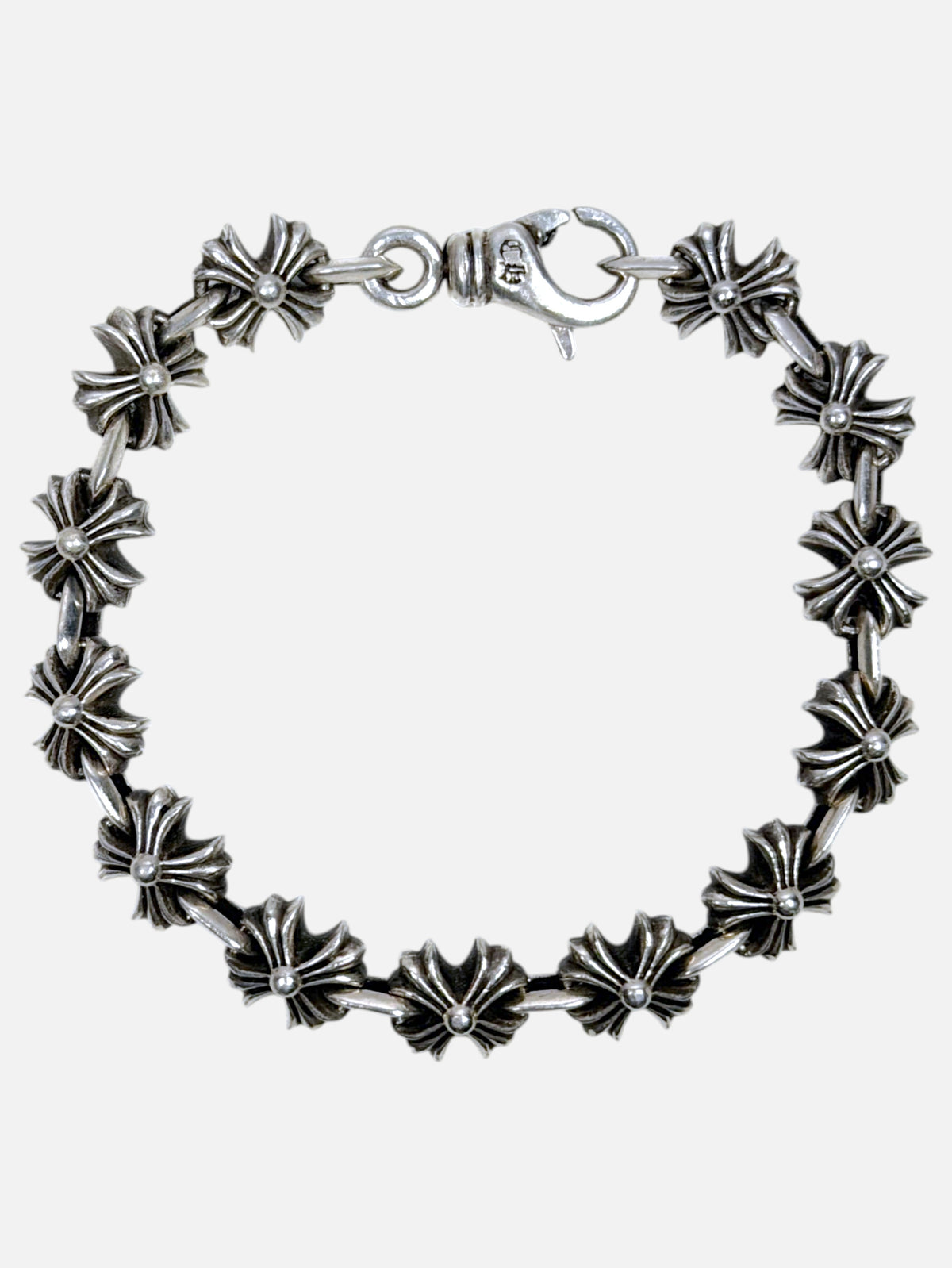 X Plus Cross Links on Chrome Hearts Sterling Silver Chain Bracelet