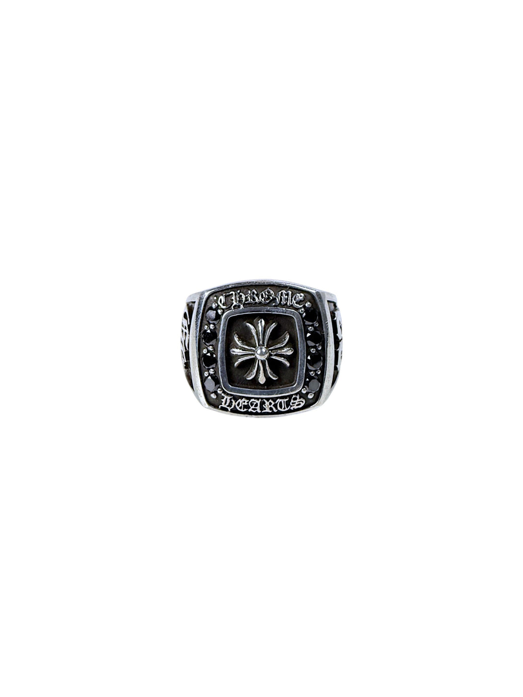 Black Diamond Chrome Hearts Ring CH Plus Silver