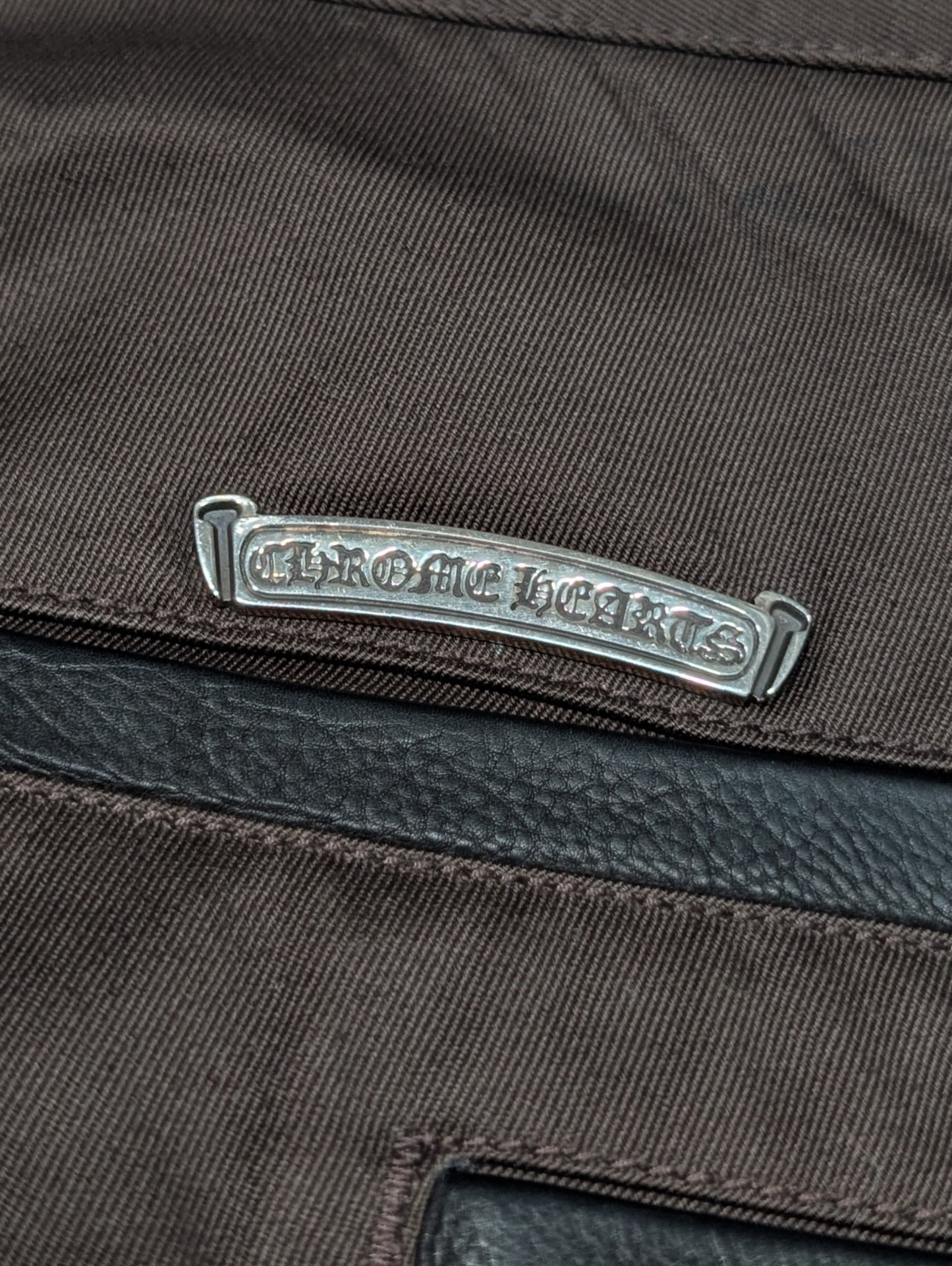 Cheetah Cross Patch Chino Pants Brown