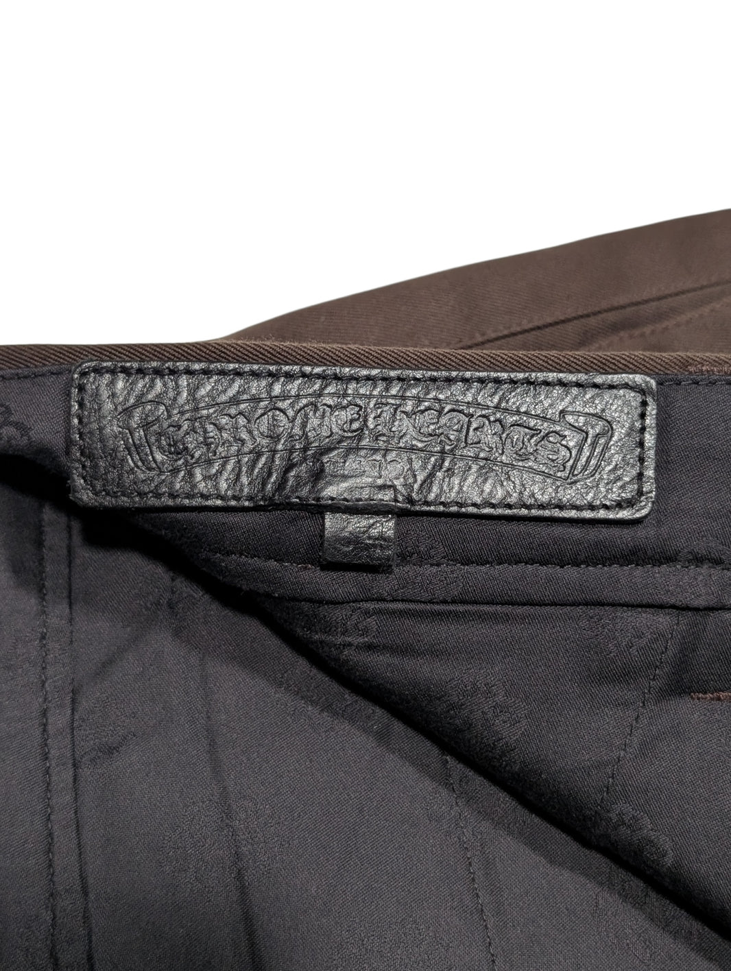Chrome Hearts Cheetah Cross Patch Chino Pants Brown Authenticated Designer