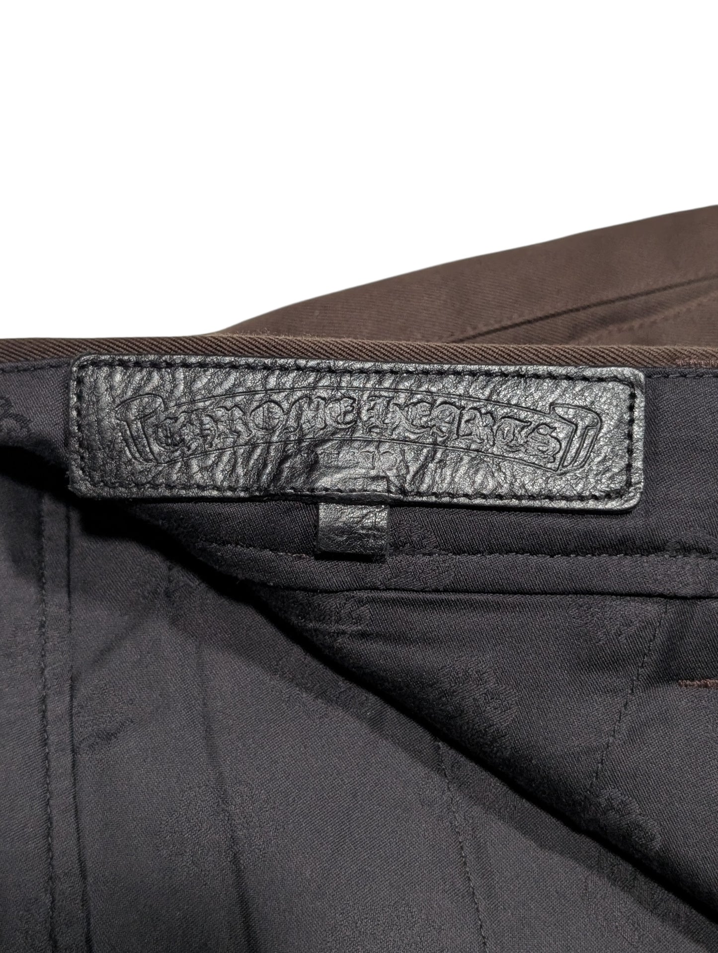 Cheetah Cross Patch Chino Pants Brown