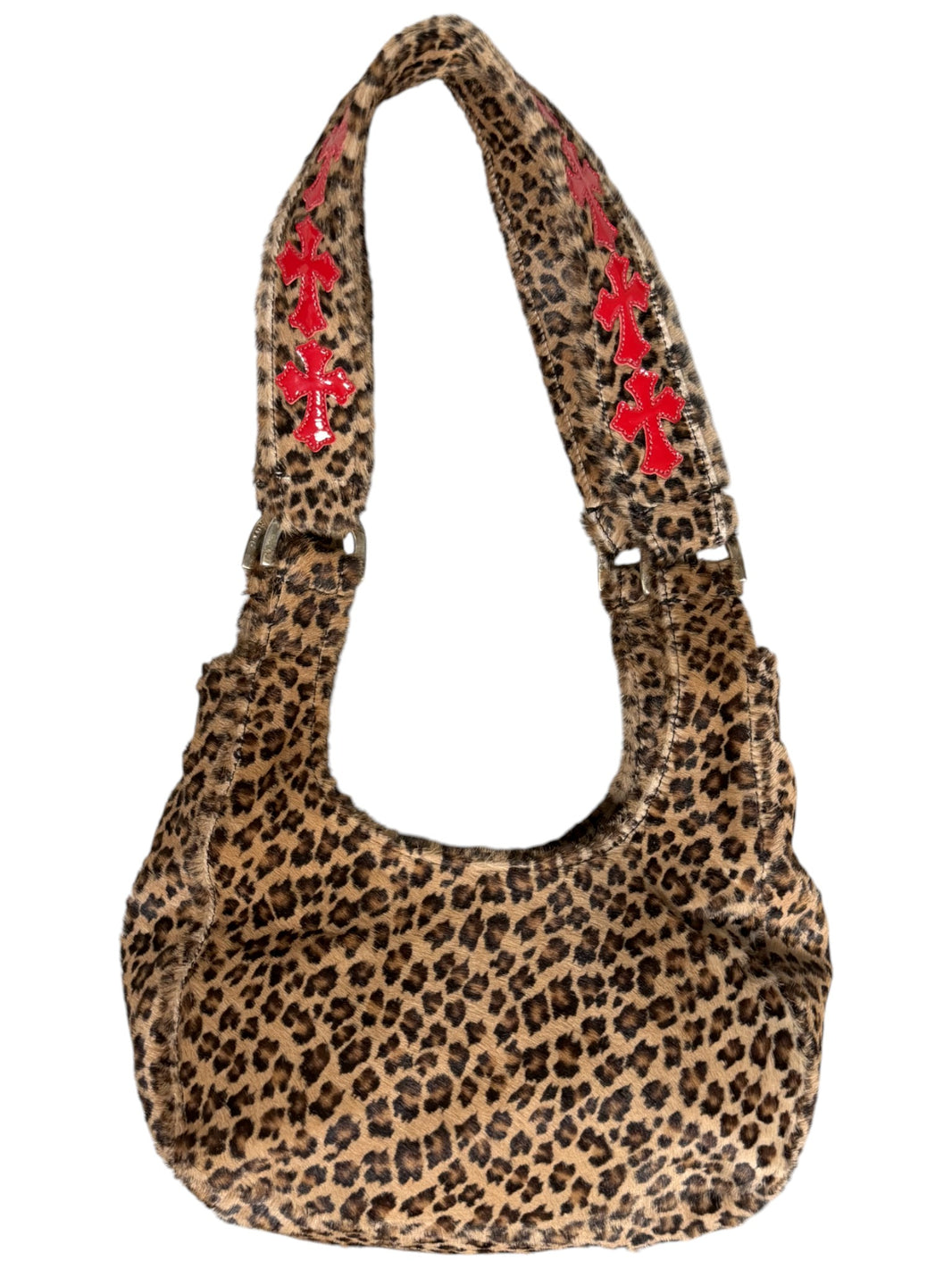 Chrome Hearts Red Cross Patch Cheetah Nip & Tuck Handbag Archival