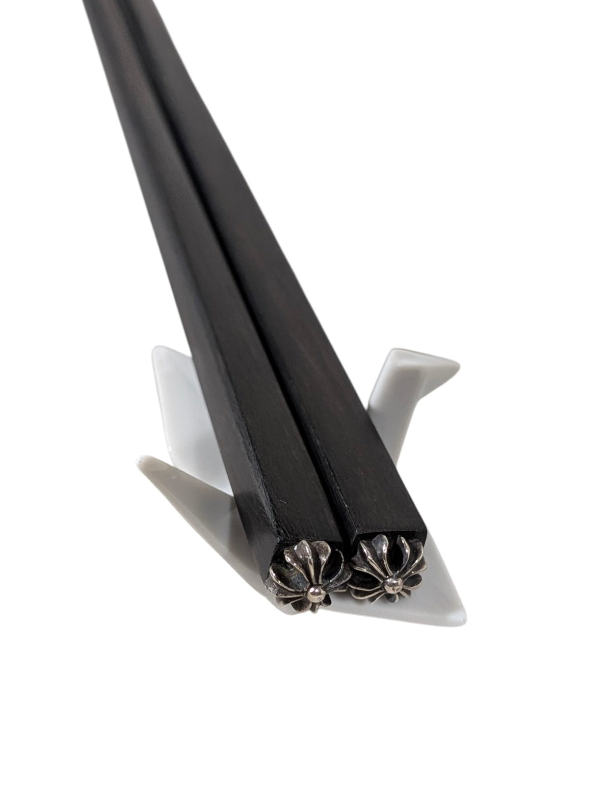Ebony Wood Chopsticks Silver Cross Plus