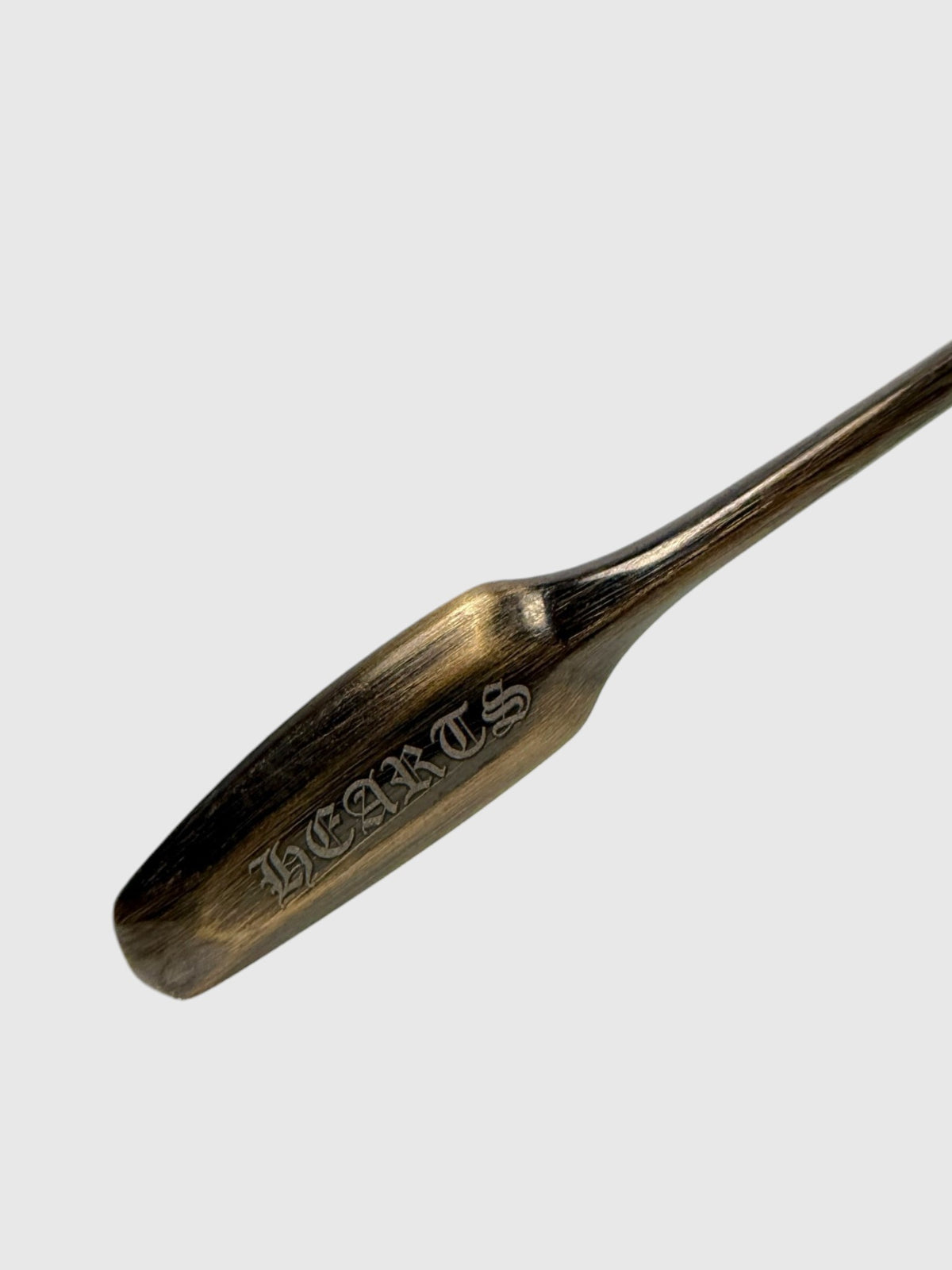 HEARTS Gothic Engraving on Chrome Hearts Clitorial Antique Gold Temple Tip