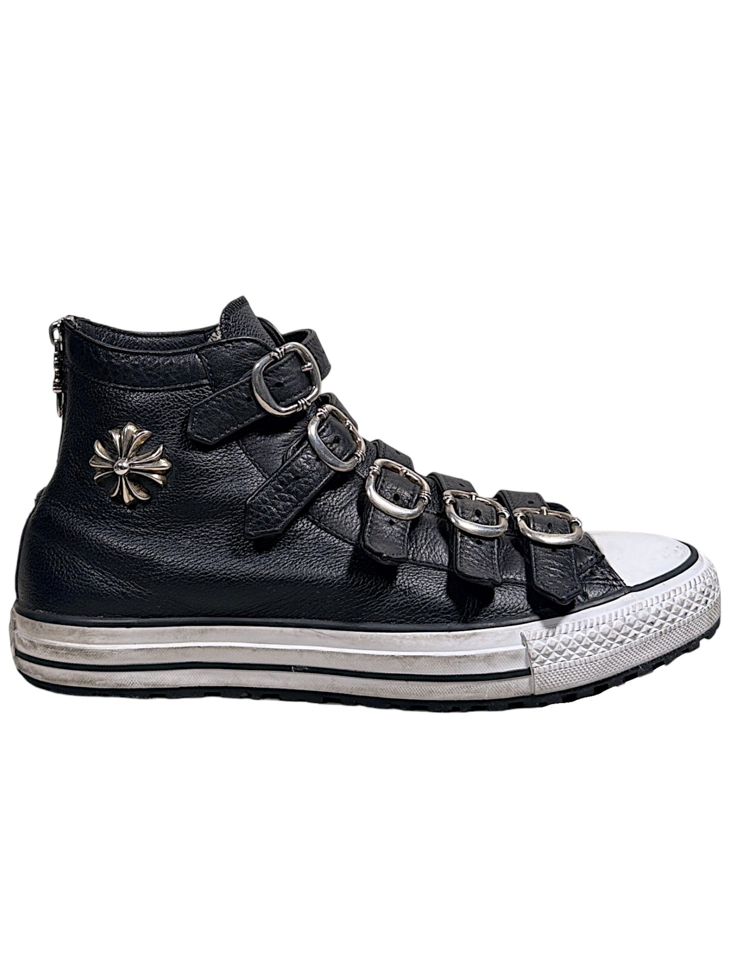 Chrome Hearts Gunslinger Buckle Leather Converse Black Luxury Streetwear
