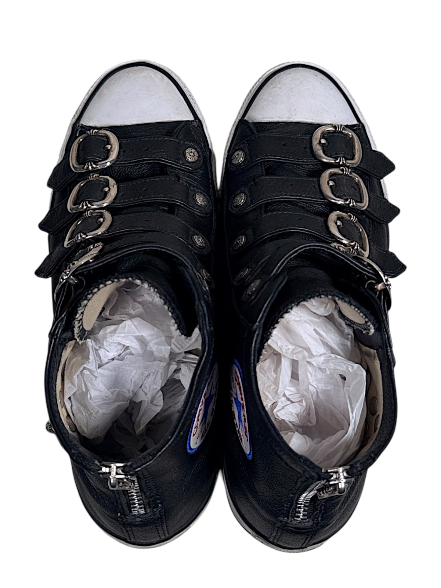 Chrome Hearts Gunslinger Buckle Leather Converse Black Sourced and Verified