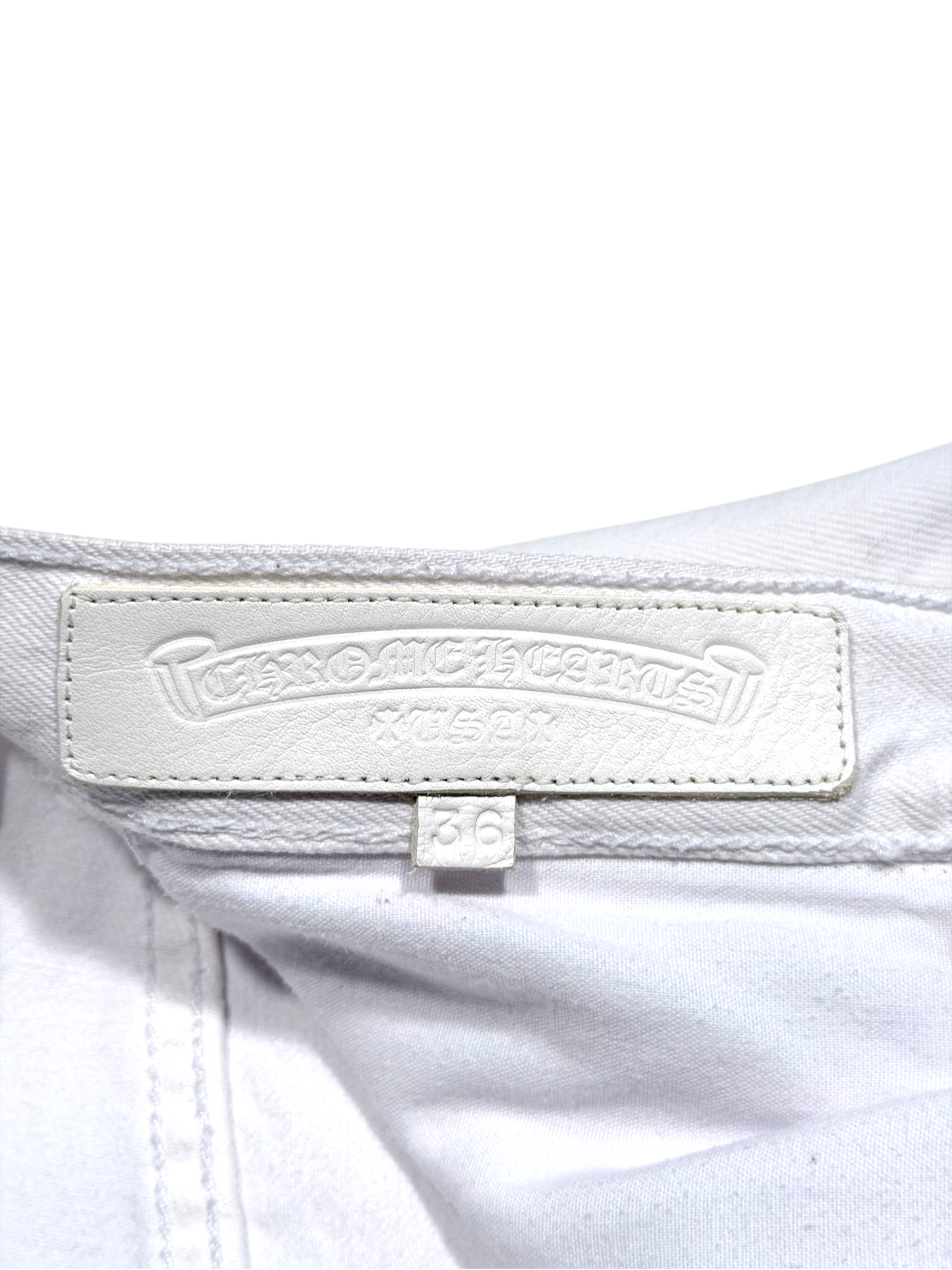 Chrome Hearts Cheetah Cross Patch White Levi's Jeans Sourced and Verified