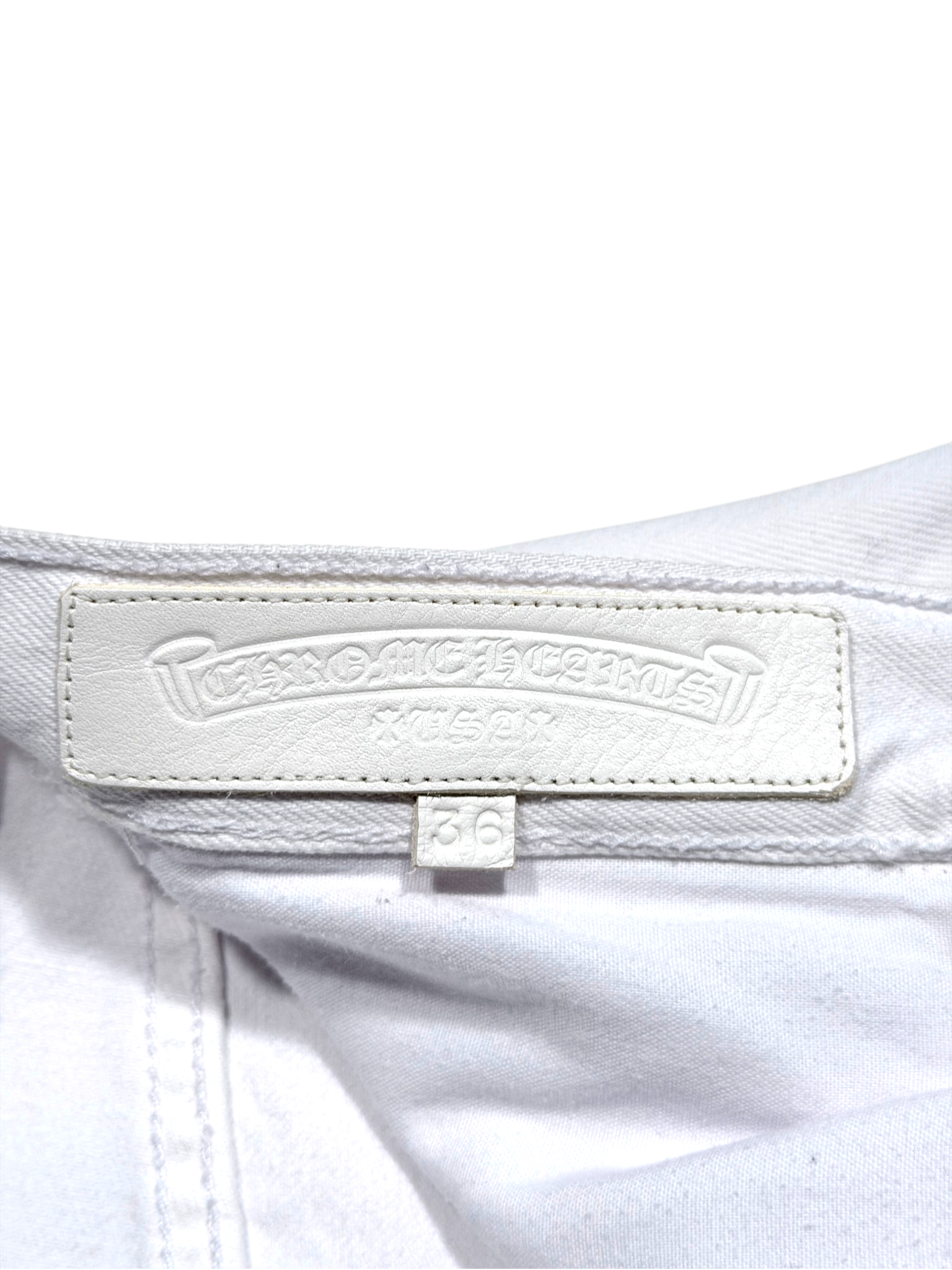 Chrome Hearts Cheetah Cross Patch White Levi's Jeans Sourced and Verified
