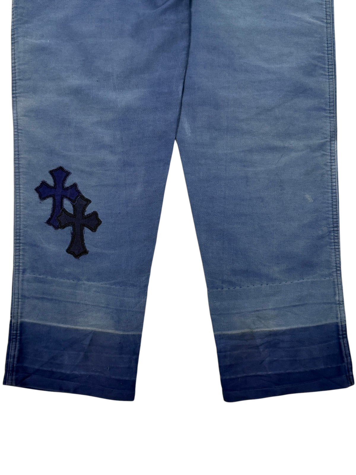 Repaired Vintage French Trousers Chrome Hearts Cross Patch