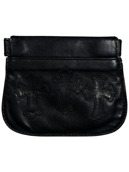 Chrome Hearts Cross Patch Coin Pouch Wallet Snap Back Authentic Wallets
