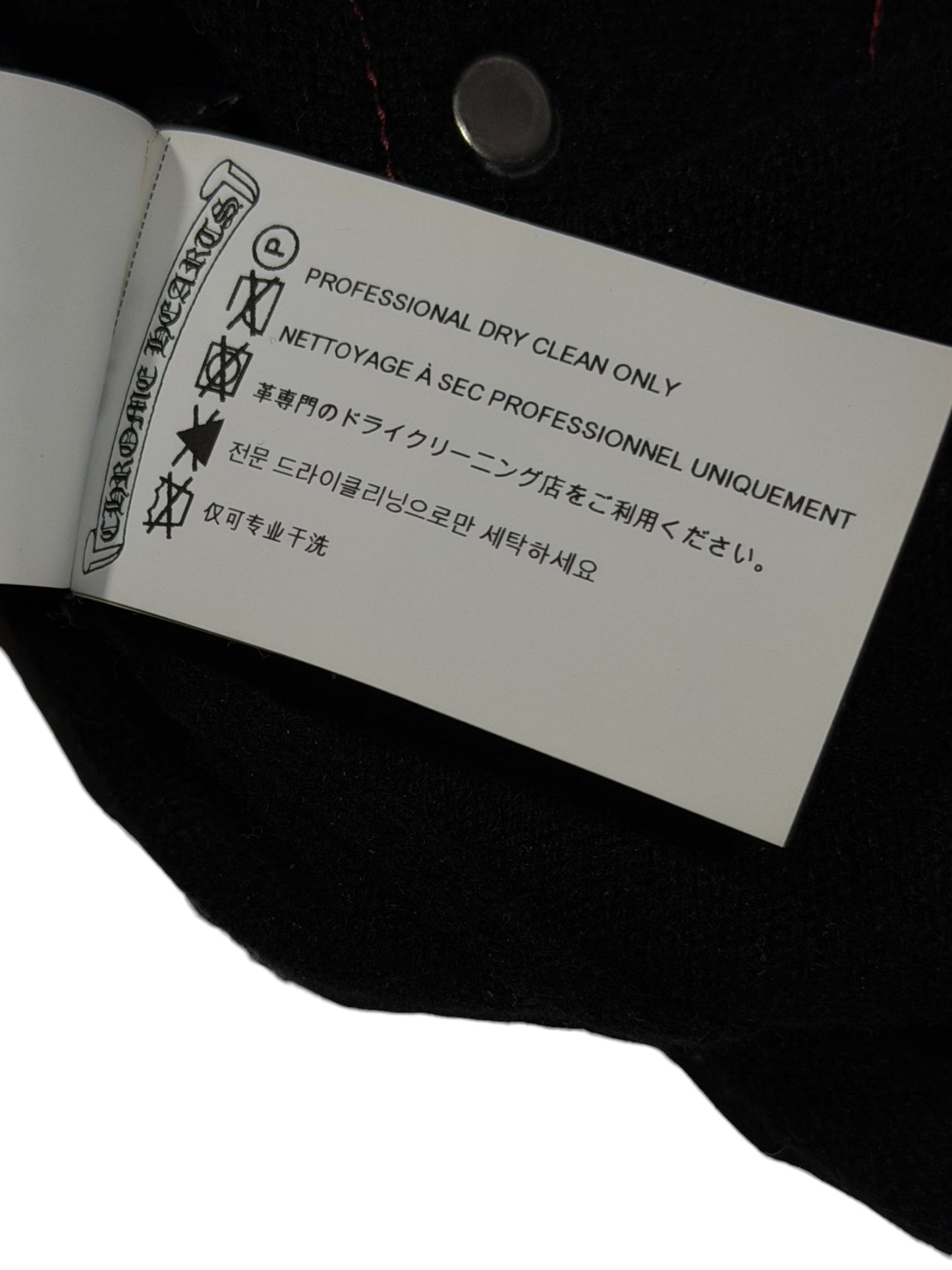 Chrome Hearts Cross Patch Skull Cap Cashmere Black Red