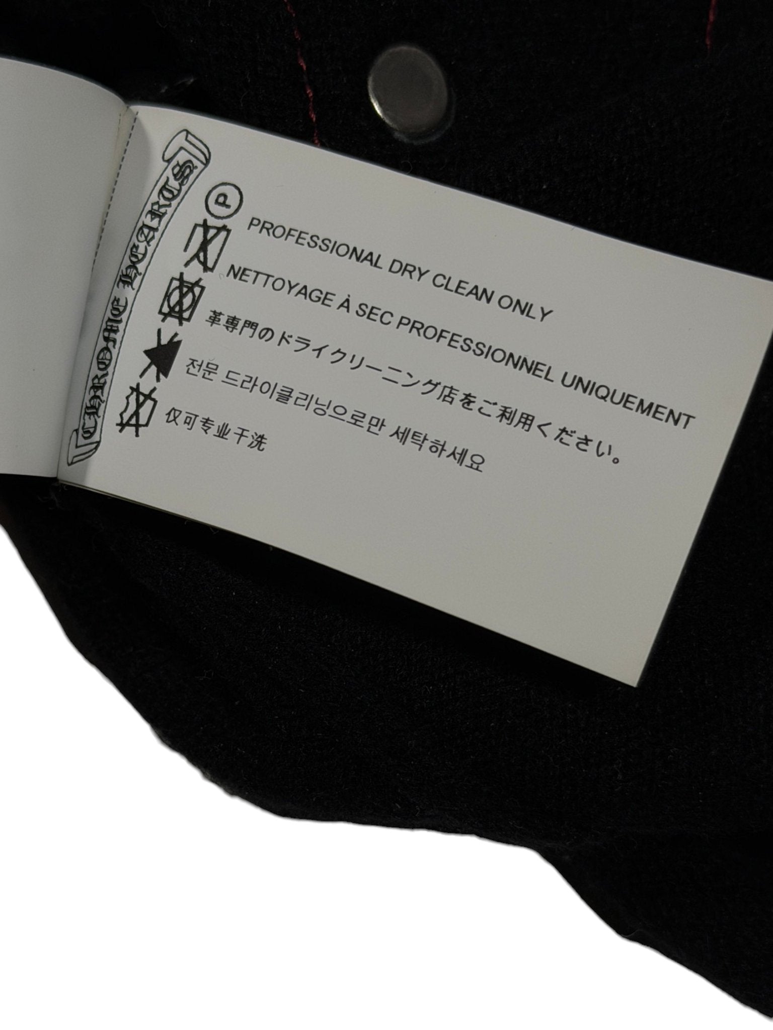Chrome Hearts Cross Patch Skull Cap Cashmere Black Red