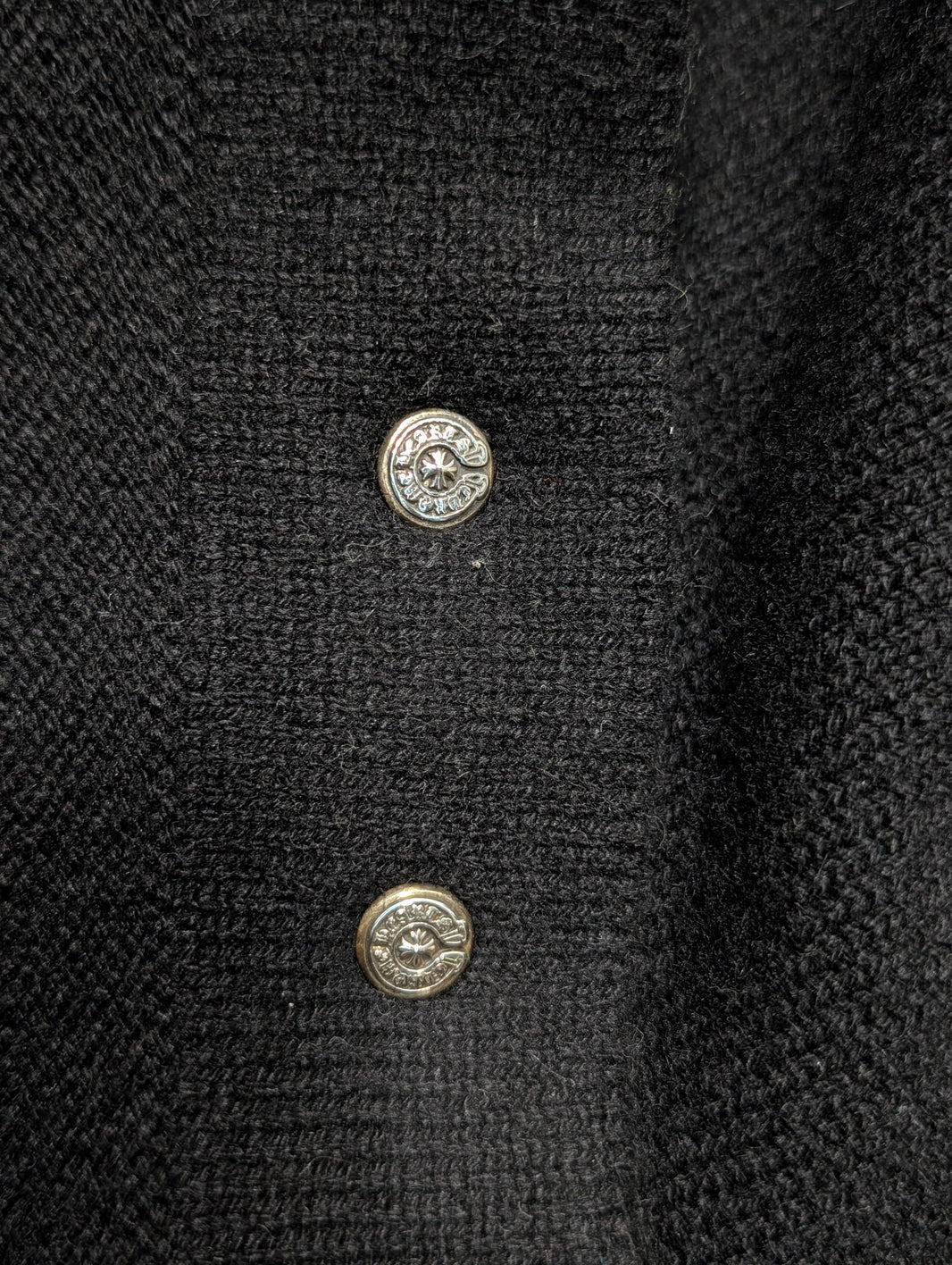 Chrome Hearts Triple Cross Leather Patch Cashmere Sweater Archival