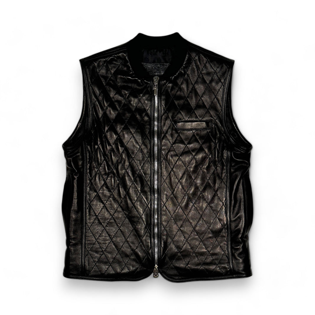 chrome hearts leather vest