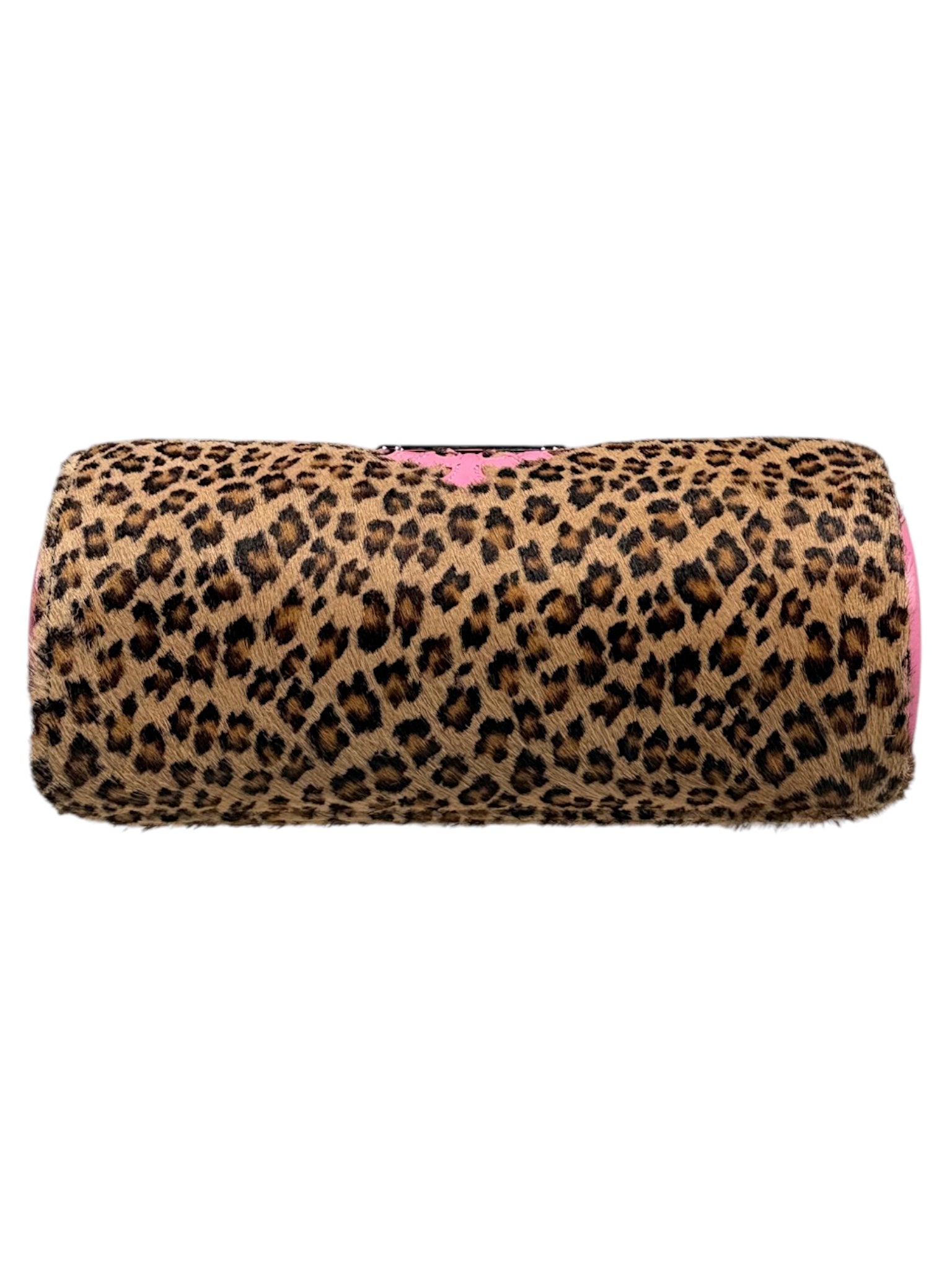 Watch Case Cheetah Calf Hair Chrome Hearts Pink Cross Patch