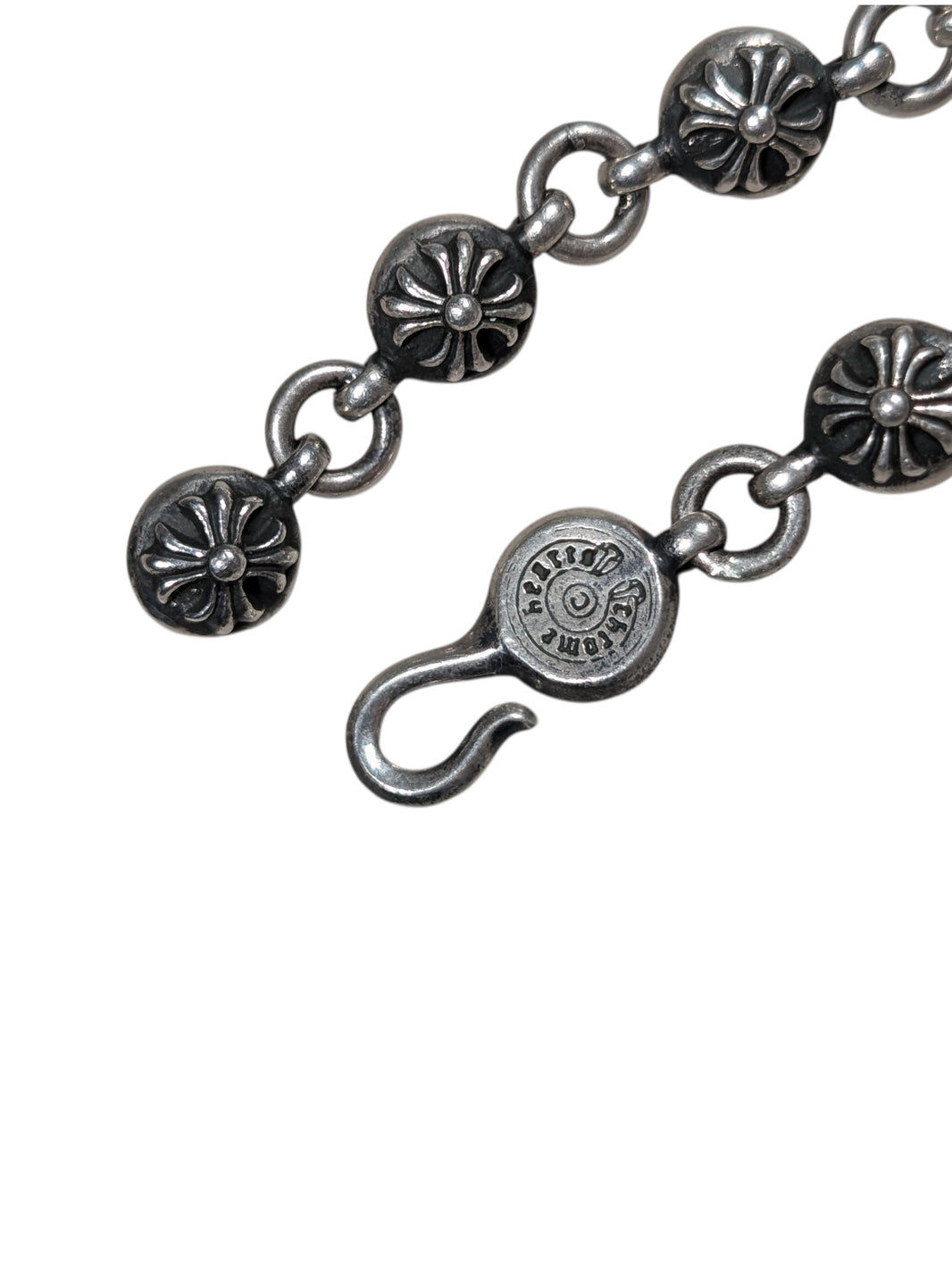 Chrome Hearts Silver Cross Ball Necklace Archival