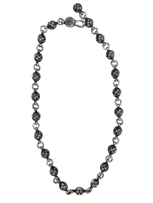 Chrome Hearts Silver Cross Ball Necklace Authentic One Piece