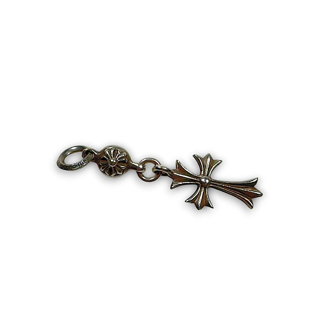 Chrome Hearts Tiny Cross & Crossball Pendant Sterling Silver Hardware