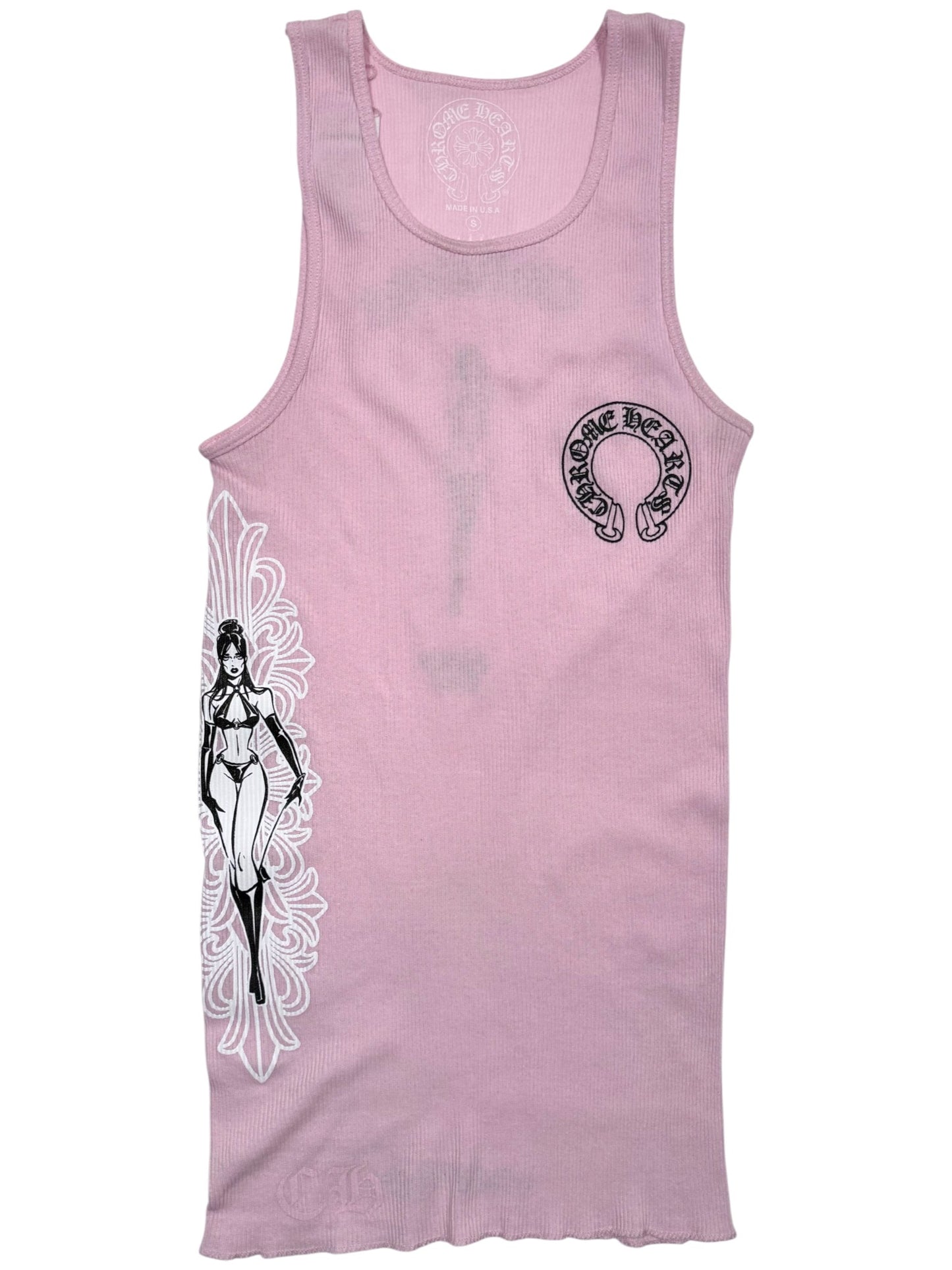 Chrome Hearts Pink Deadly Doll Tank Top Authentic T-Shirts
