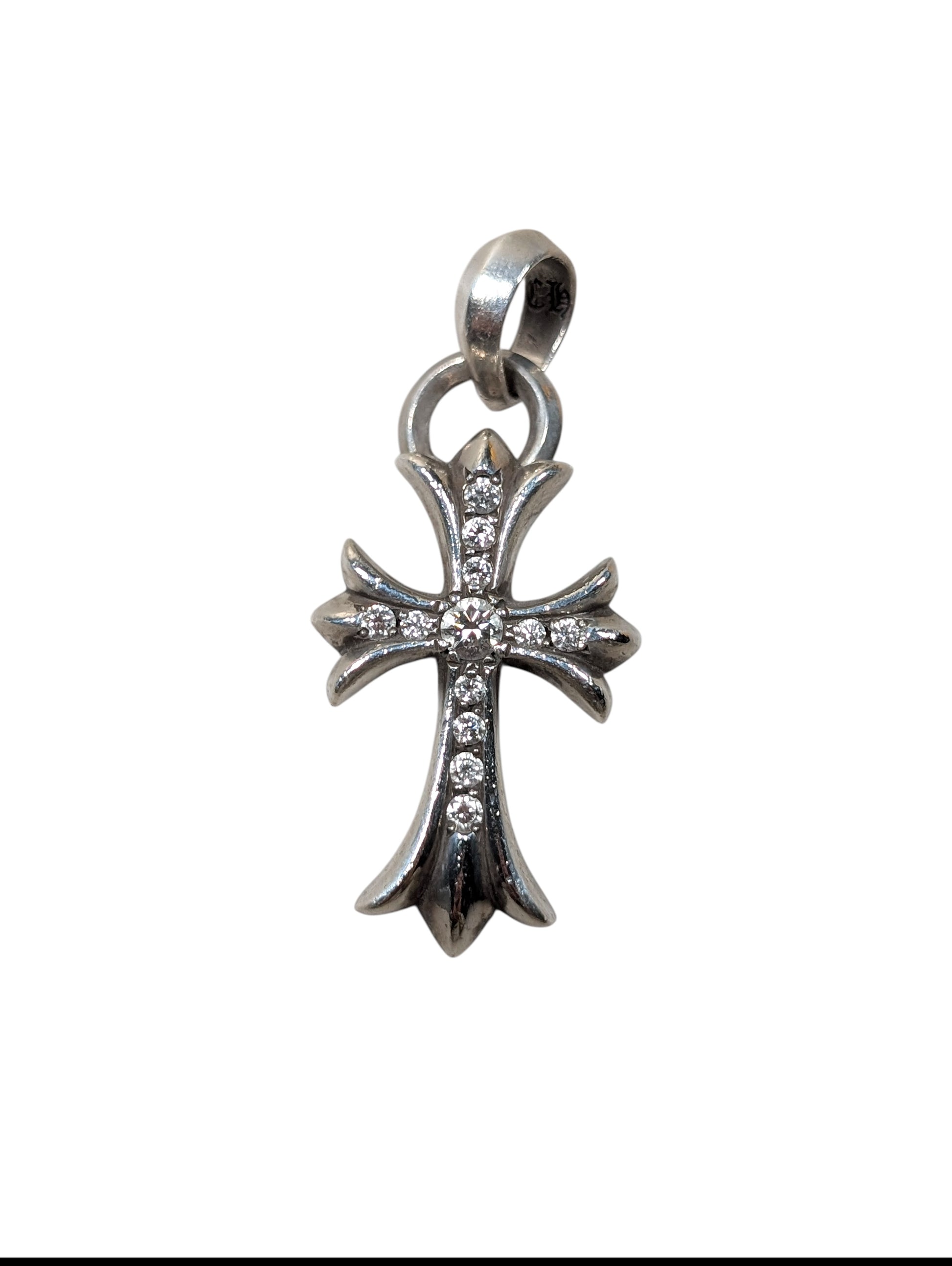 Chrome Hearts Pave Diamond Small Cross Pendant Archival