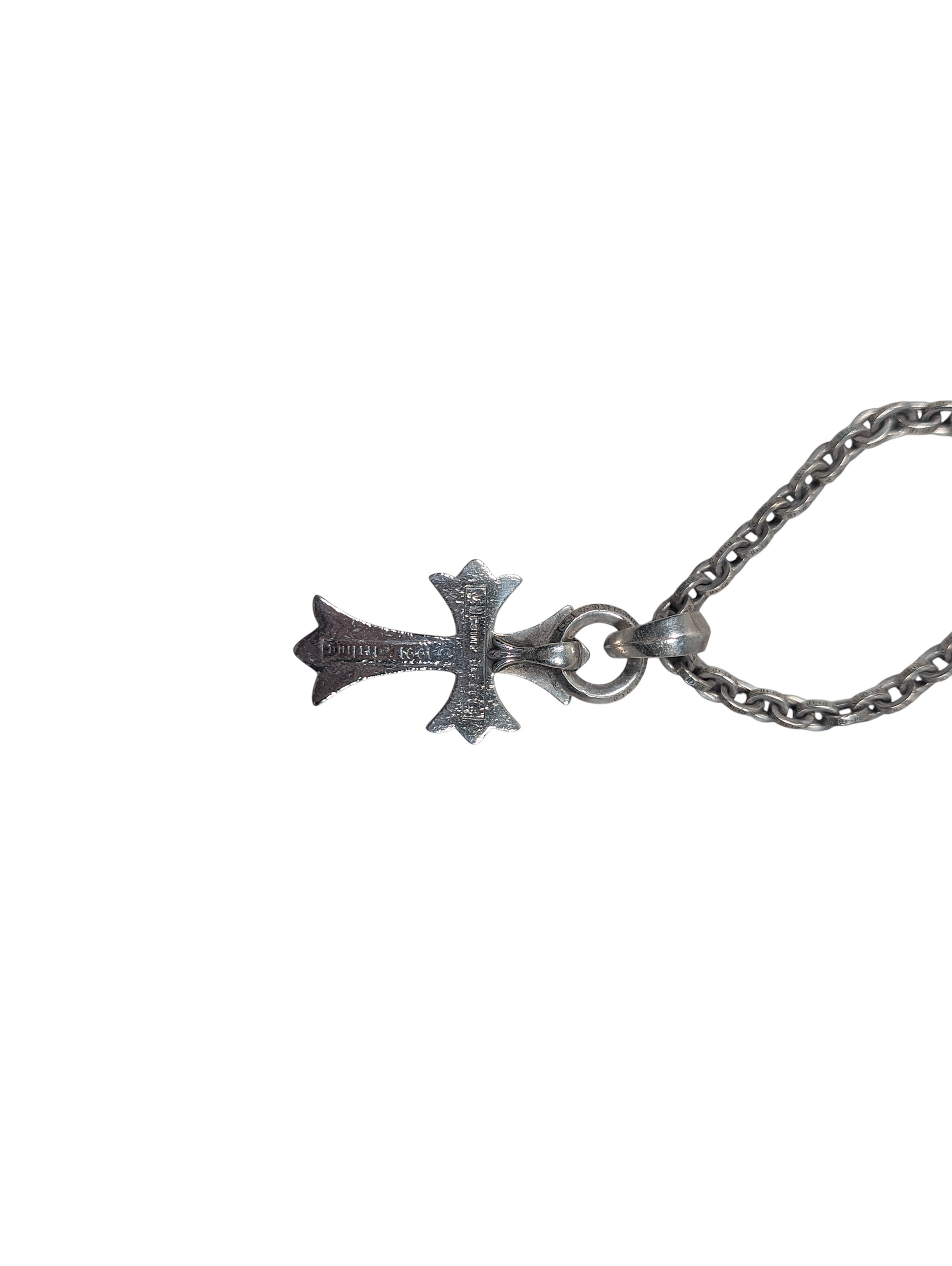 Chrome Hearts Pave Diamond Small Cross Pendant Genuine
