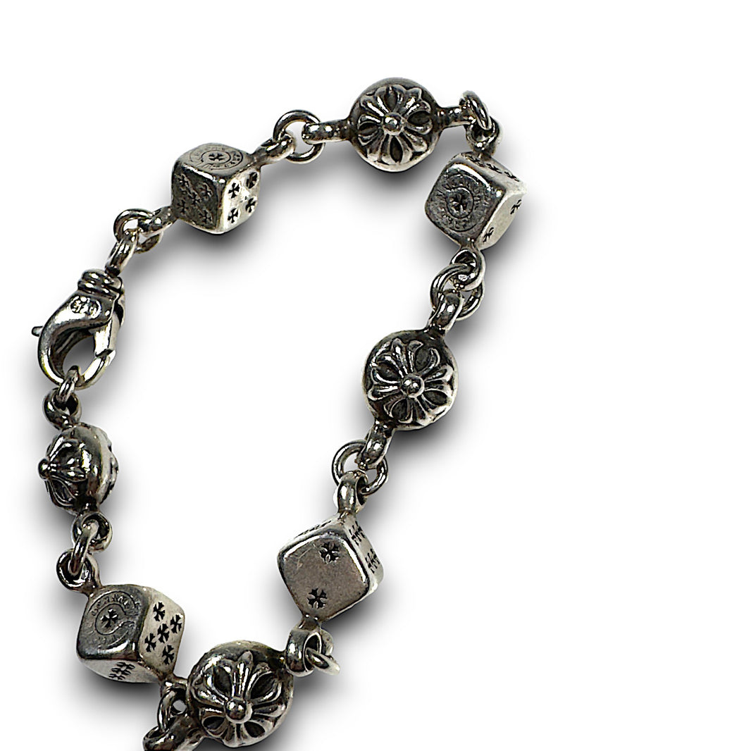 Chrome Hearts Dice Bracelet Sterling Silver Hardware