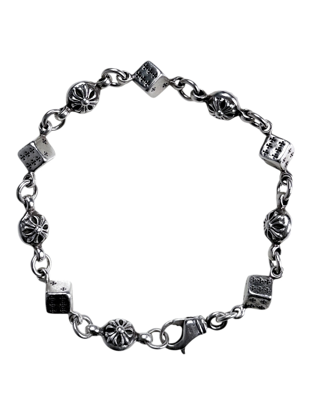 Chrome Hearts CH Dice Bracelet .925 Silver Link