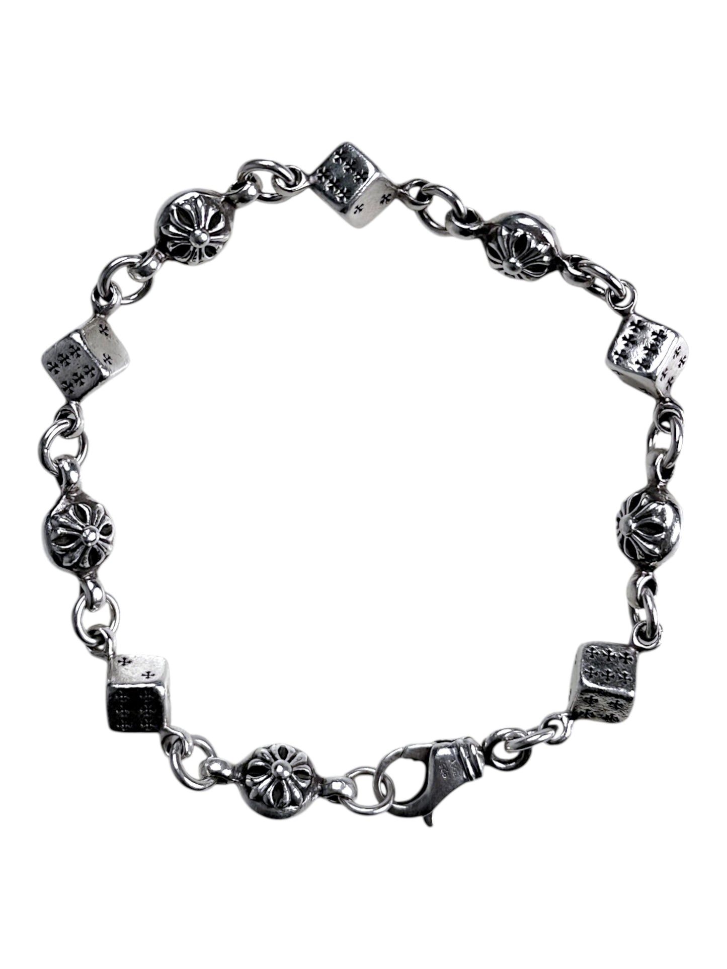 Chrome Hearts CH Dice Bracelet .925 Silver Link