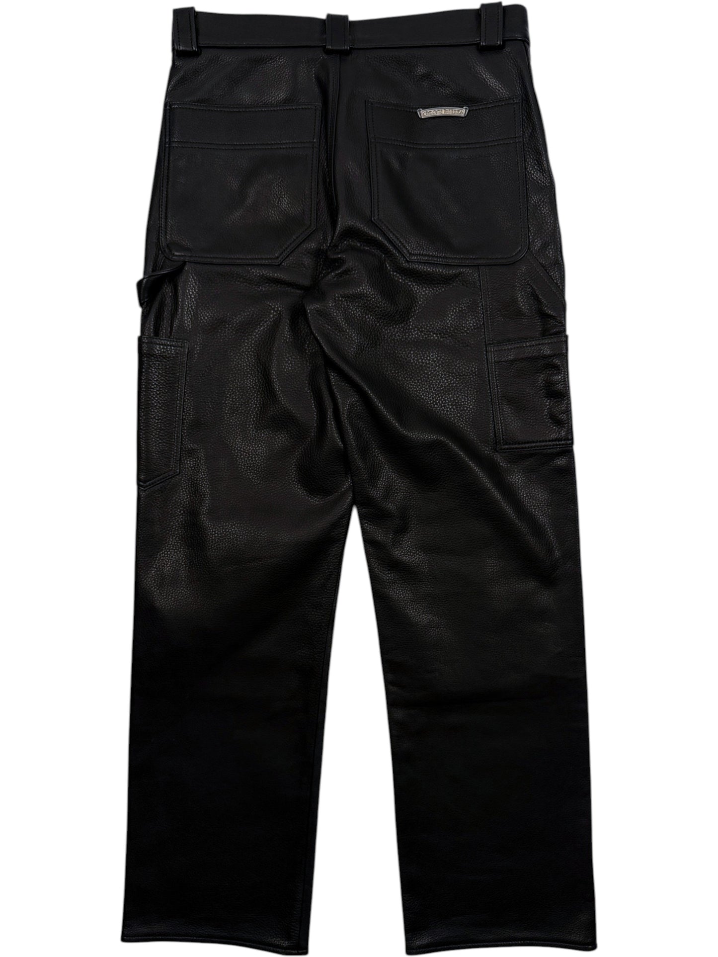 Utility Hammer Loop Black Leather Chrome Hearts Carpenter Pants