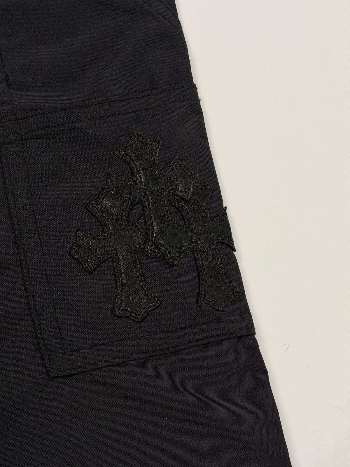 Triple Cemetery Cross Lucky Patch Chrome Hearts Pants