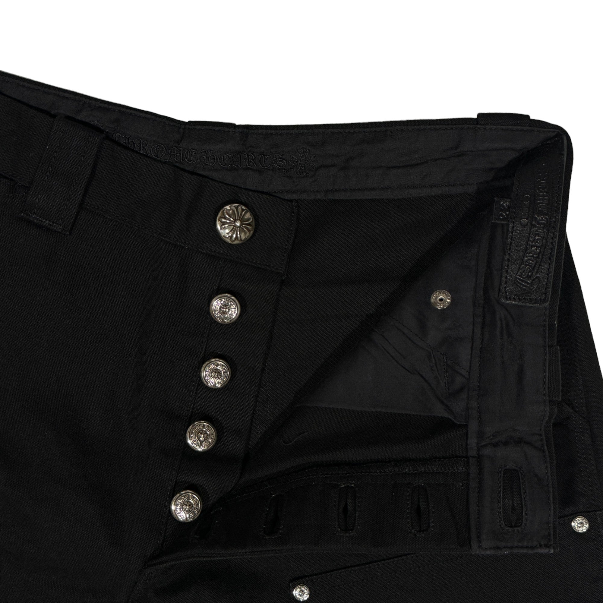 Chrome Hearts Jeans Double Knee Carpenter Jeans Black Chrome Hearts Jeans Double Knee Carpenter Jeans Black