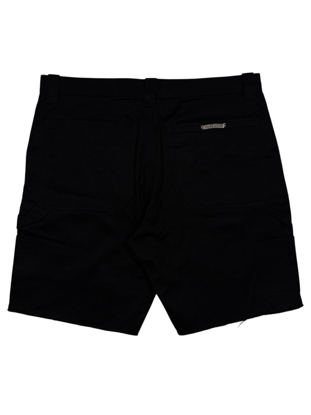 Floral Cross Button .925 Sterling Silver Chrome Hearts Shorts Black