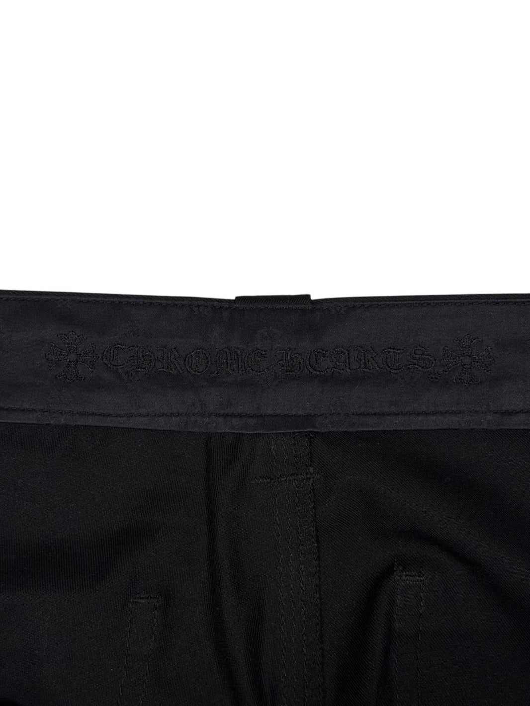 Chrome Hearts Double Knee Shorts Back Pocket Sterling Silver CH Label