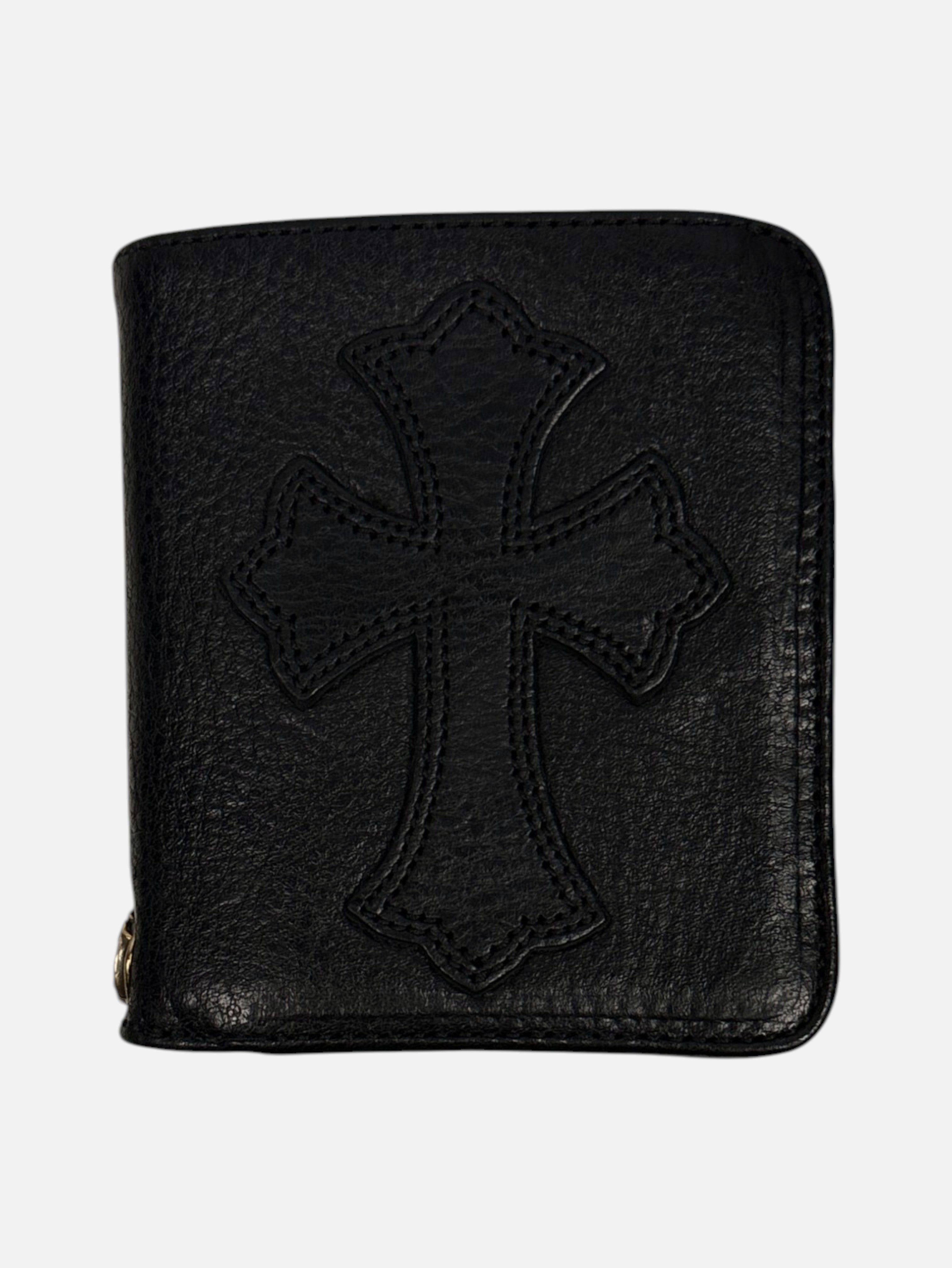 Chrome Hearts Dr. Digiacomo Cross Patch Wallet Black Leather
