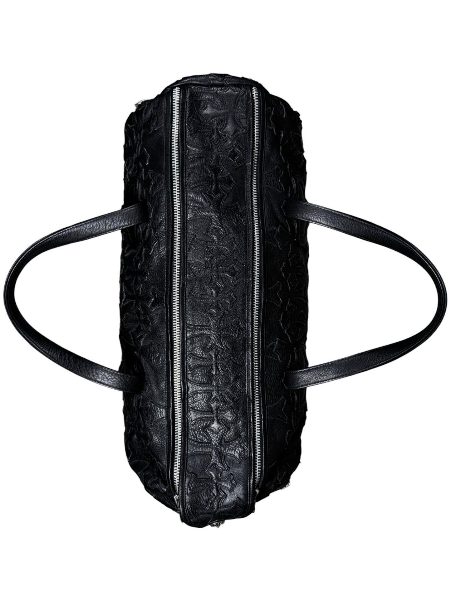 Chrome Hearts Cemetery Cross Patch Duffle Bag Large (S) Sterling Silver Hardware