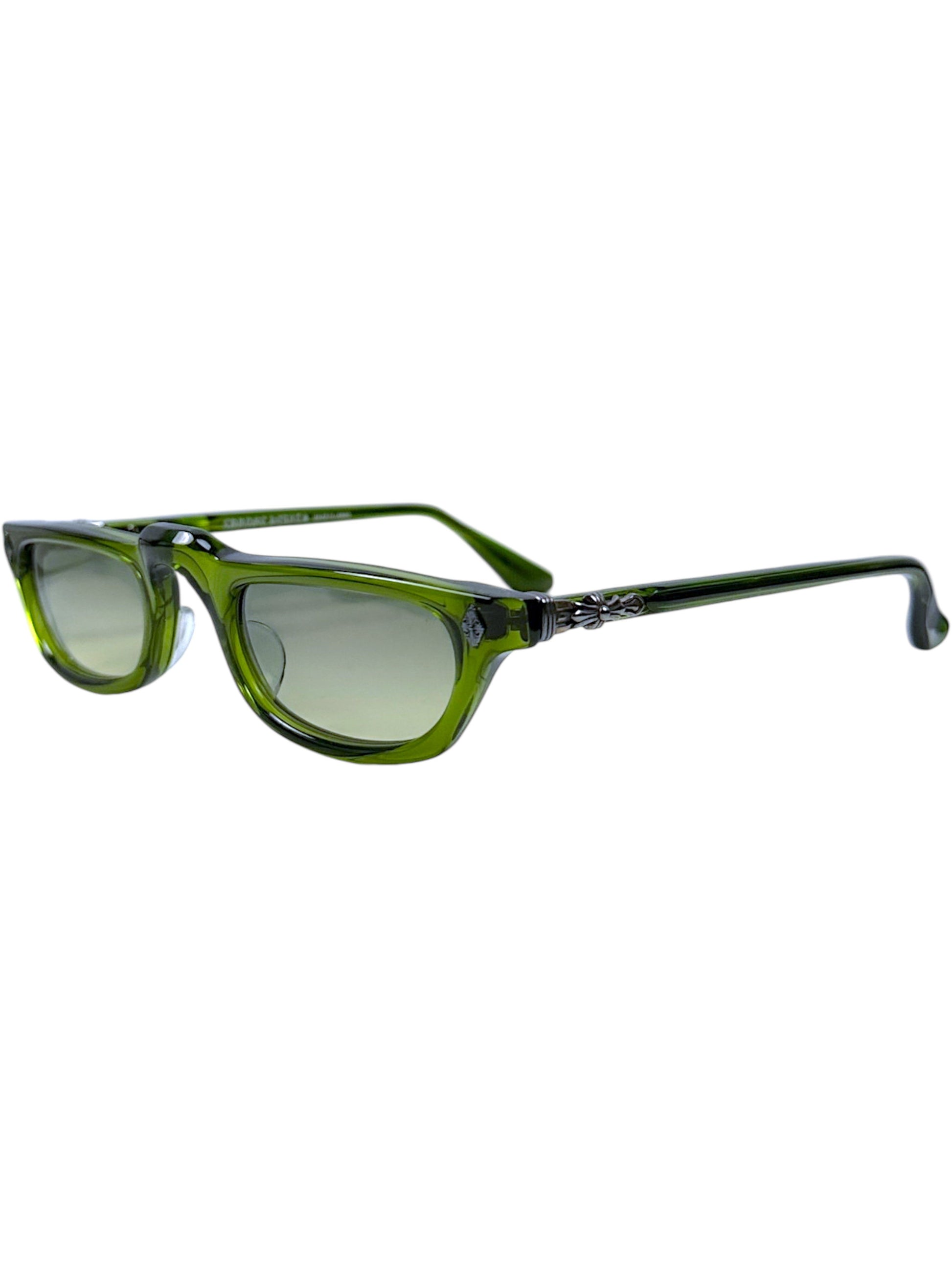 Chrome Hearts ED-U-CUNTATION Green Frame Silver Hardware