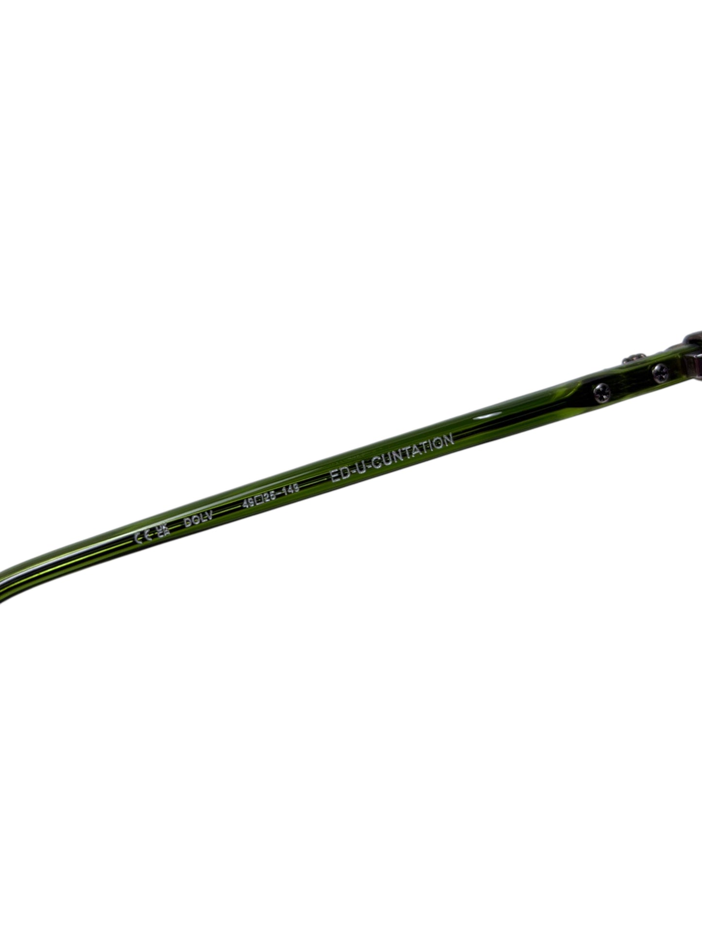 ED-U-CUNTATION Engraved Temple Chrome Hearts Green Acetate Sunglasses