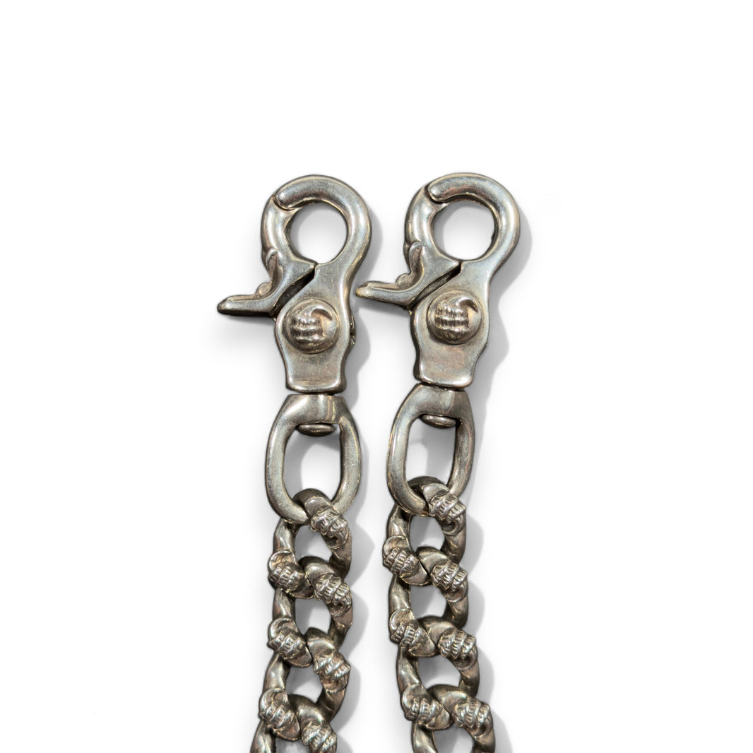 Chrome Hearts Fancy Talon Crow Claw Reversible Cuban Wallet Chain Sterling Silver Hardware