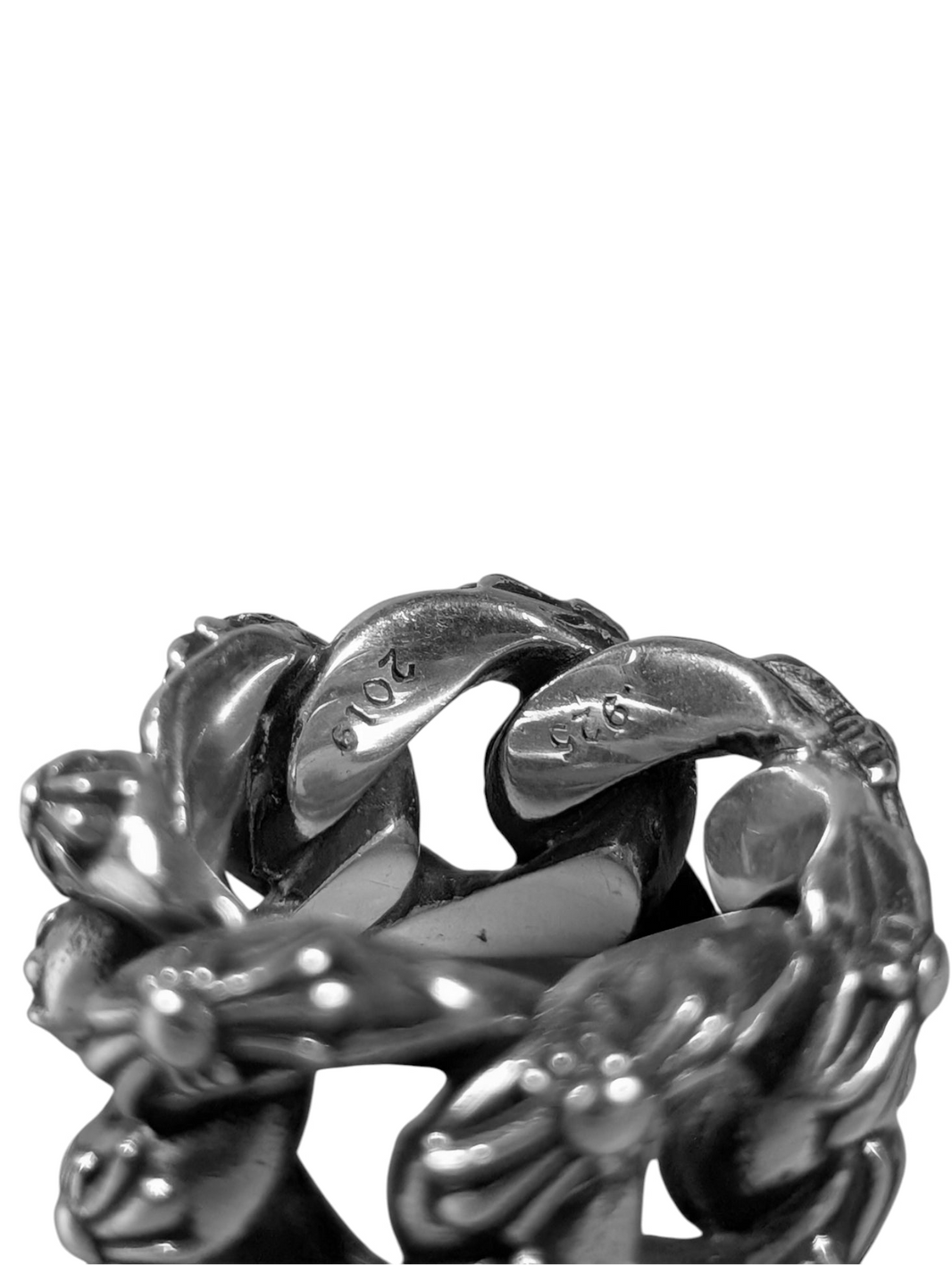 Chrome Hearts Silver Extra Fancy Link Ring Archival