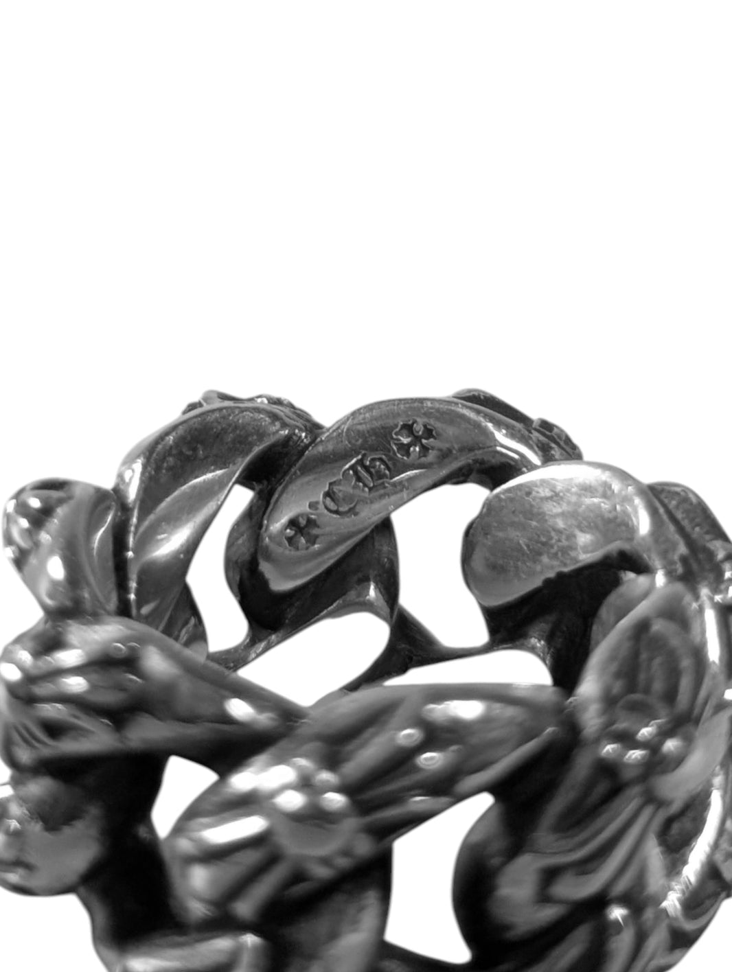 Chrome Hearts Silver Extra Fancy Link Ring Verified YP Collective