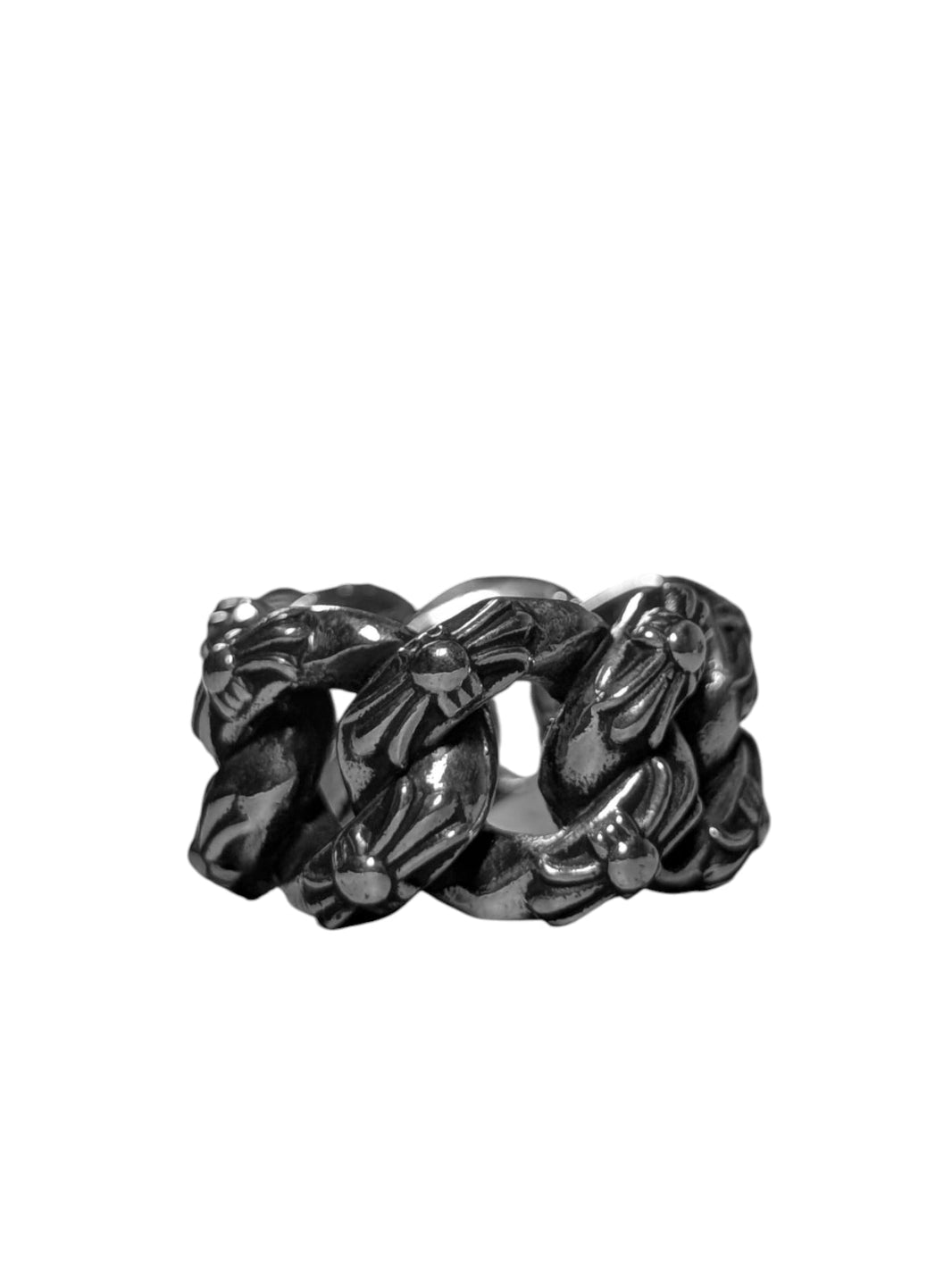 Chrome Hearts Silver Extra Fancy Link Ring Authenticated Designer