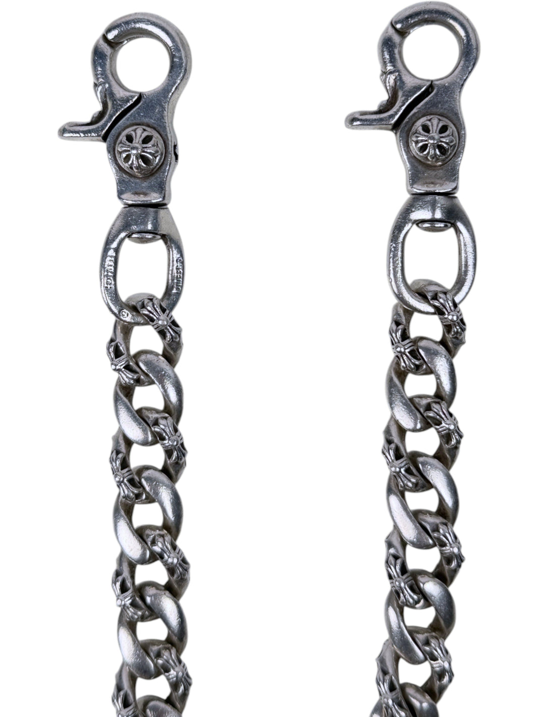 Sterling Silver Chrome Hearts Wallet Chain Fancy Cross Links
