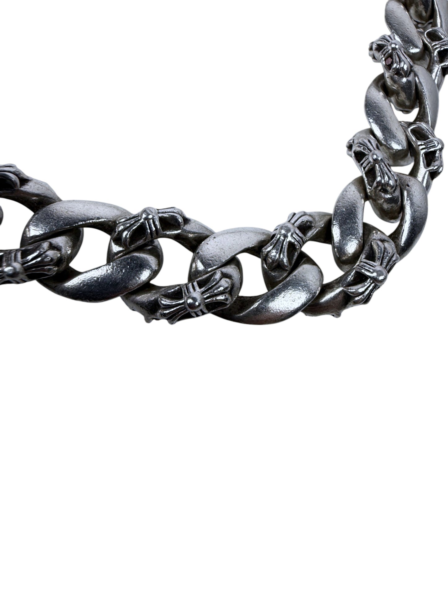Fancy Cross Links Chrome Hearts Silver Wallet Chain